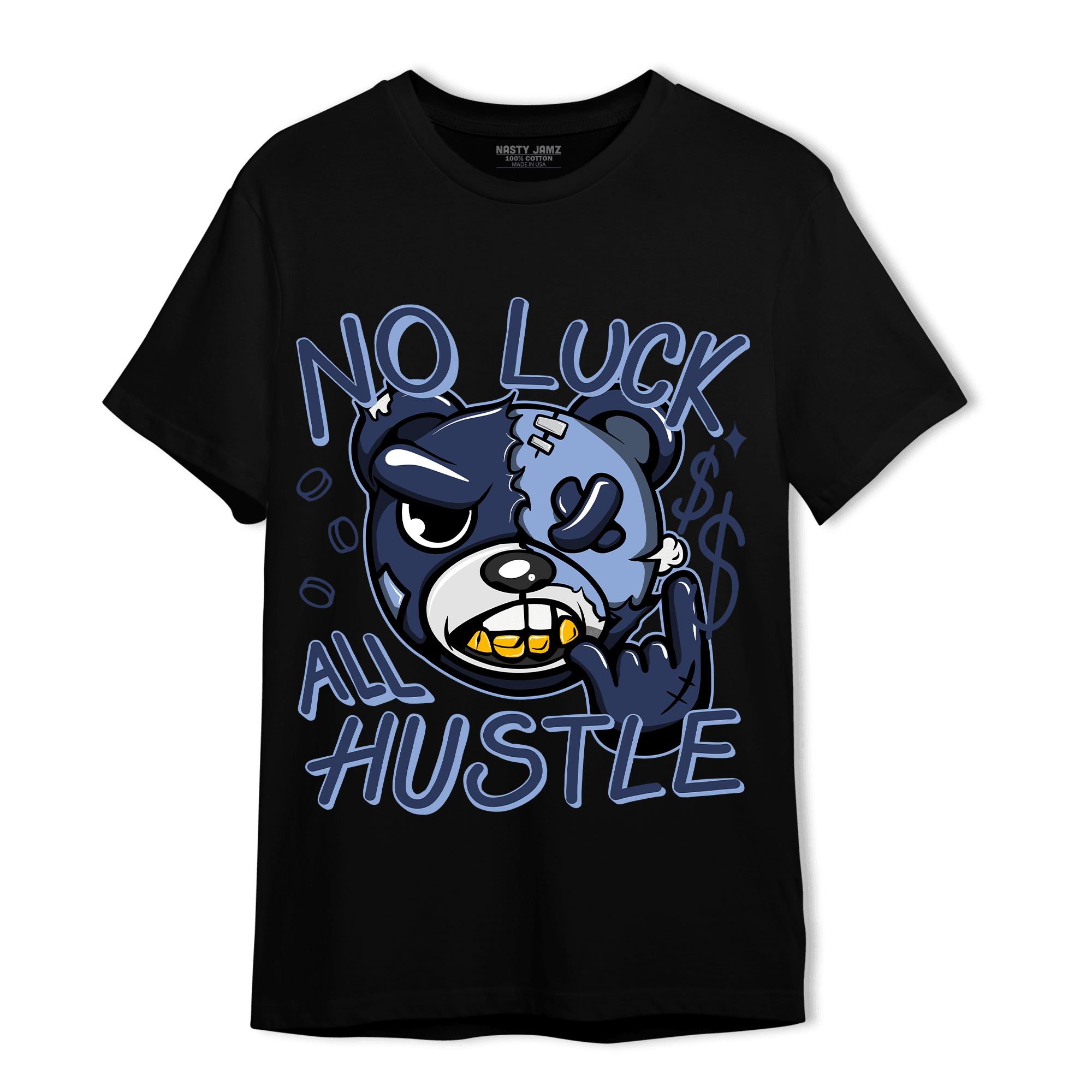Midnight Navy 5s T Shirt Match All Hustle - NastyJamz