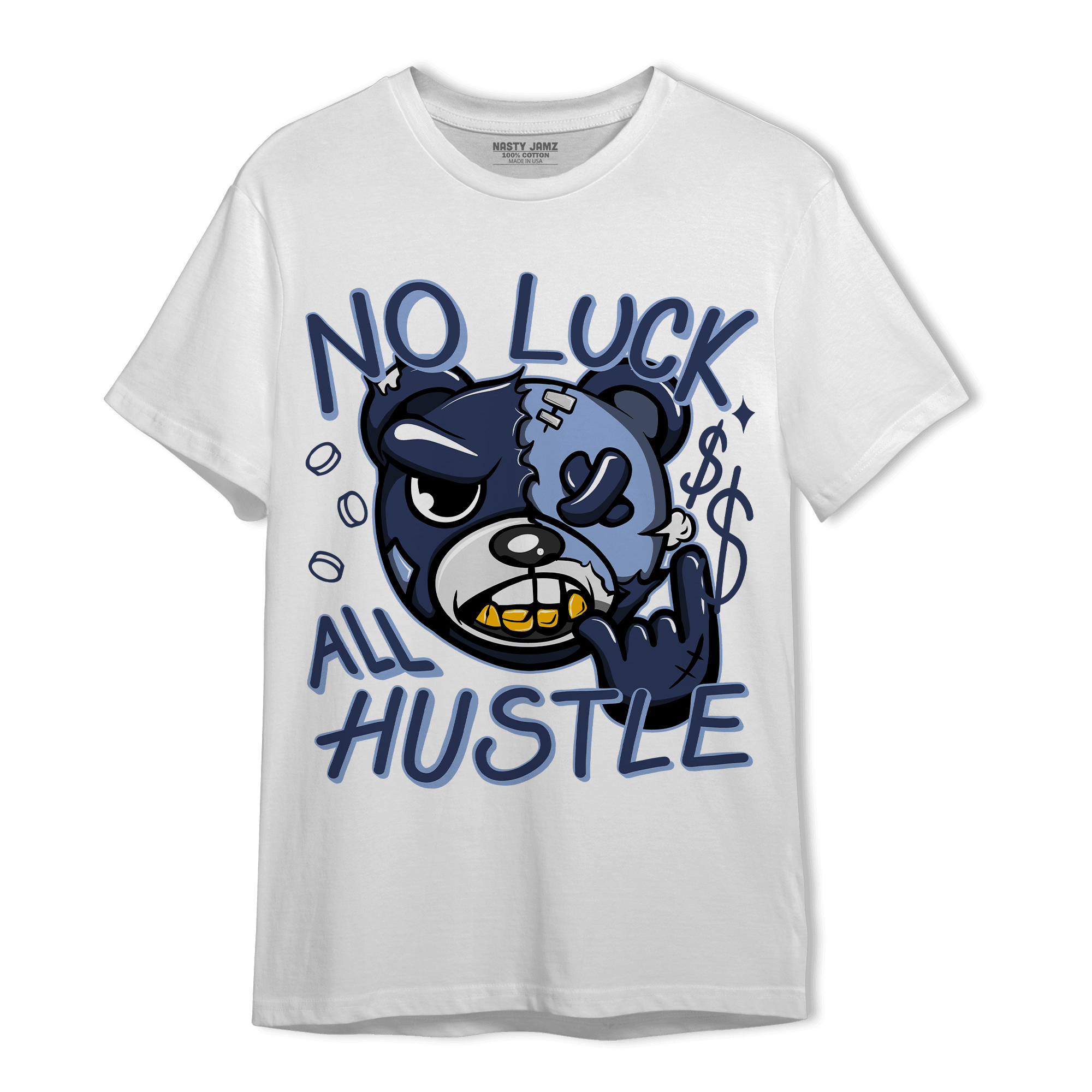 Midnight Navy 5s T Shirt Match All Hustle - NastyJamz