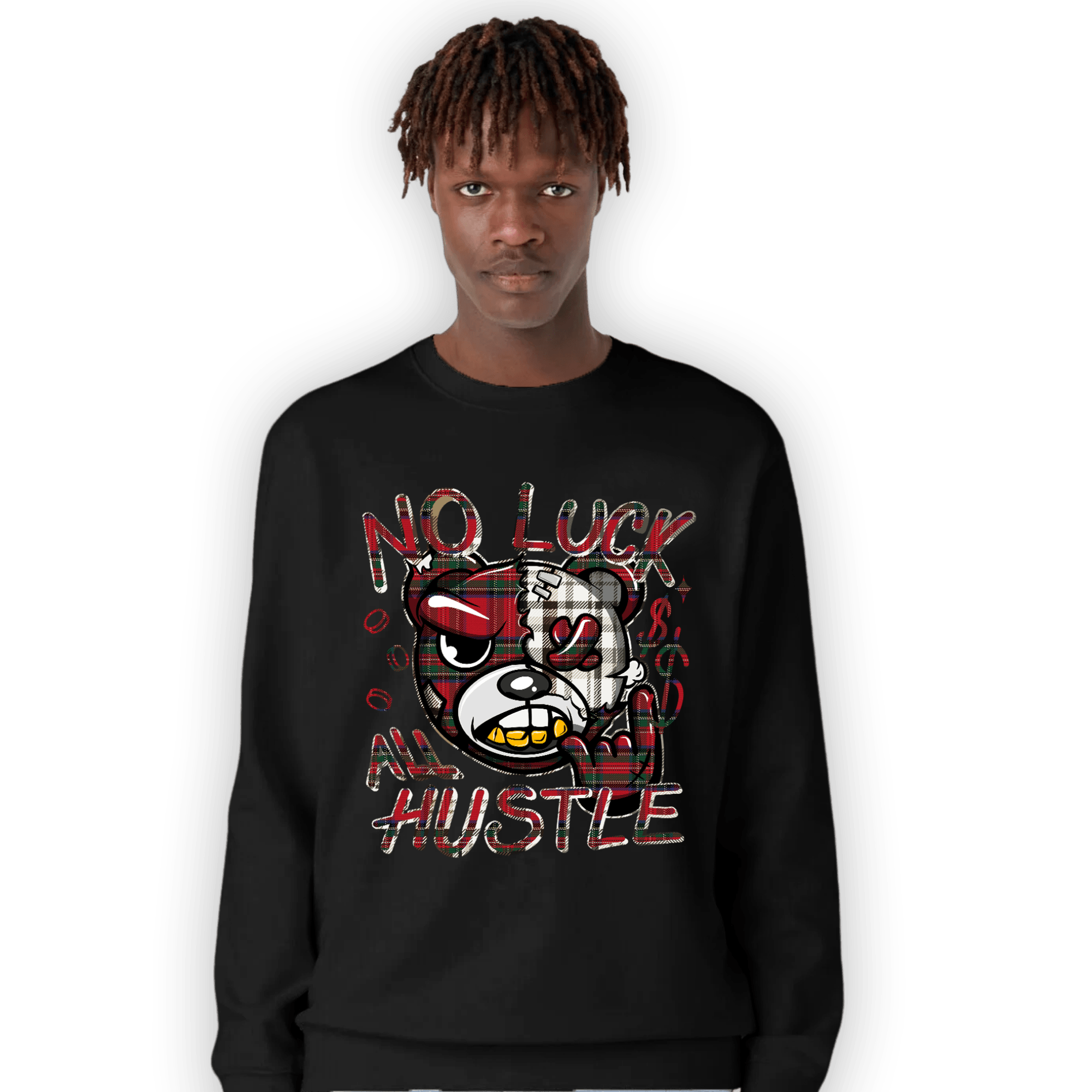 Plaid 5s Sweatshirt Match All Hustle - NastyJamz