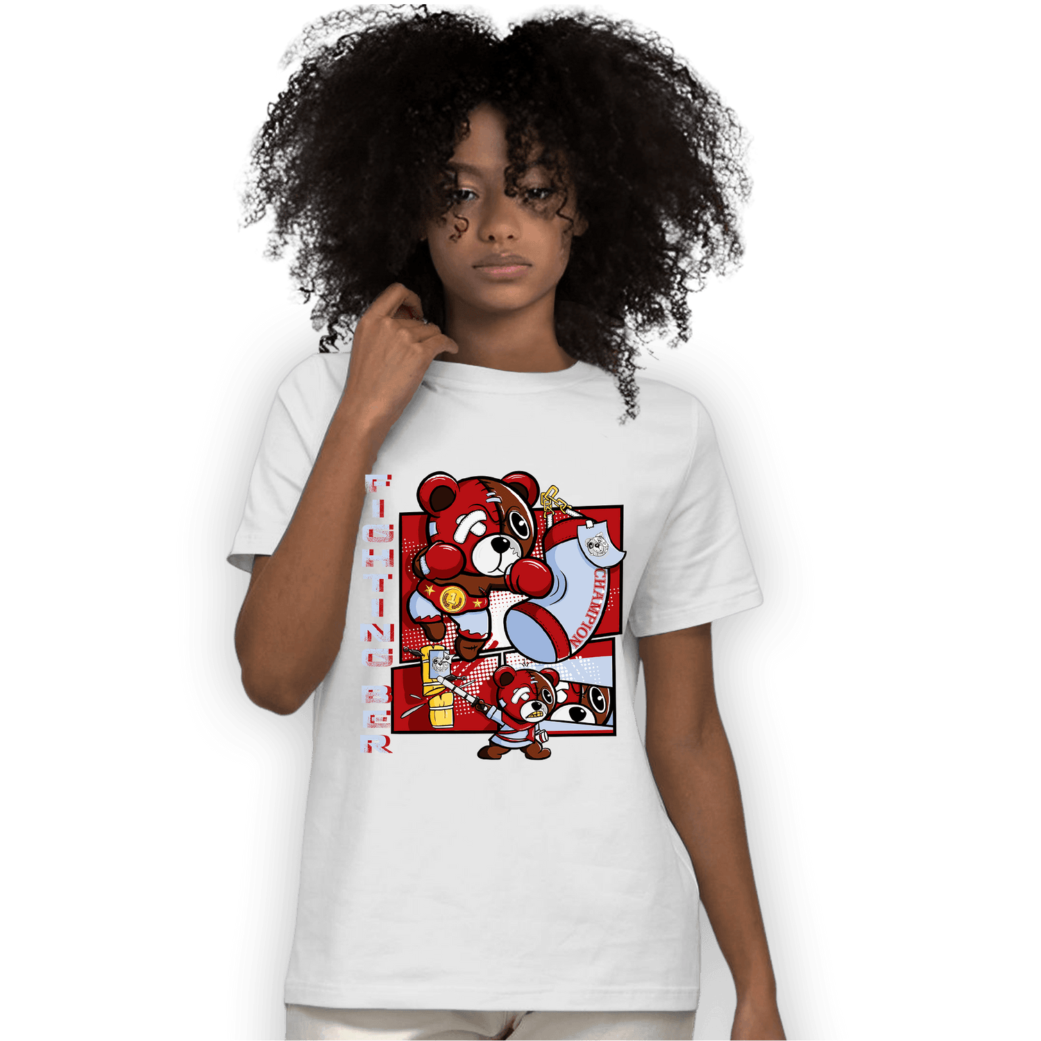 Cherry 11s T Shirt Match BER Fighting Boxing - NastyJamz