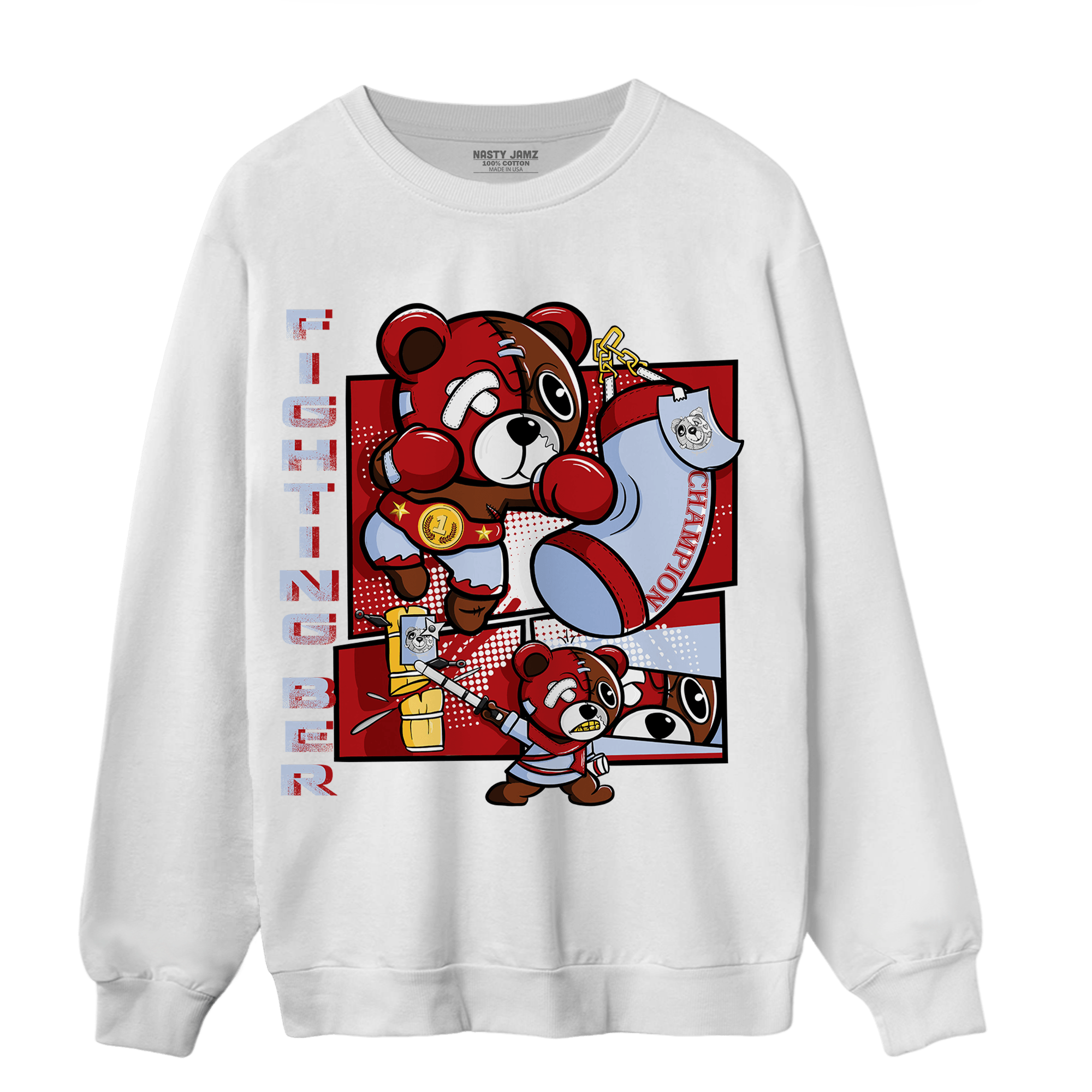 Cherry 11s Sweatshirt Match BER Fighting Boxing - NastyJamz
