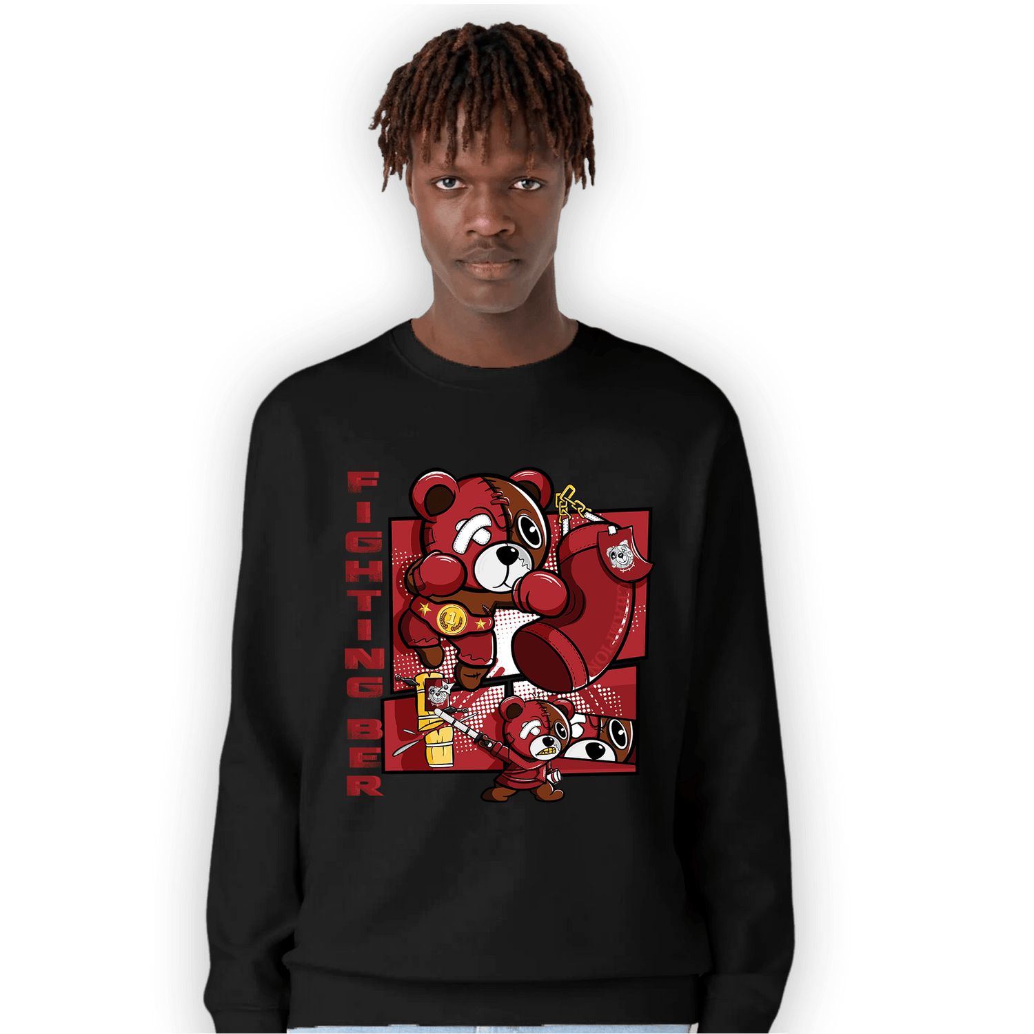 Cherry 12s Sweatshirt Match BER Fighting Boxing - NastyJamz