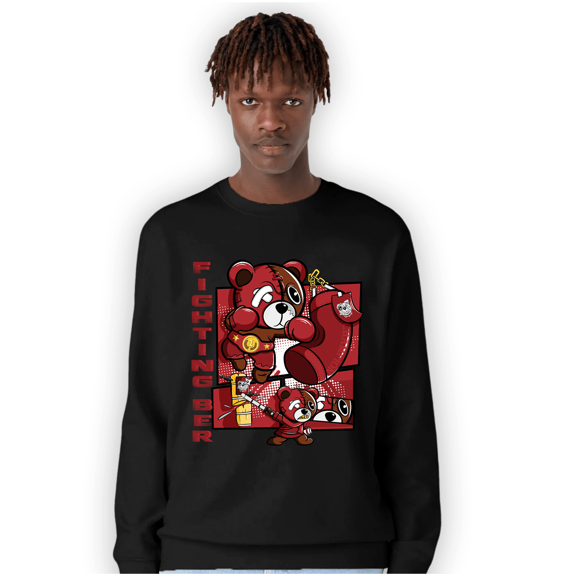 Cherry 12s Sweatshirt Match BER Fighting Boxing - NastyJamz