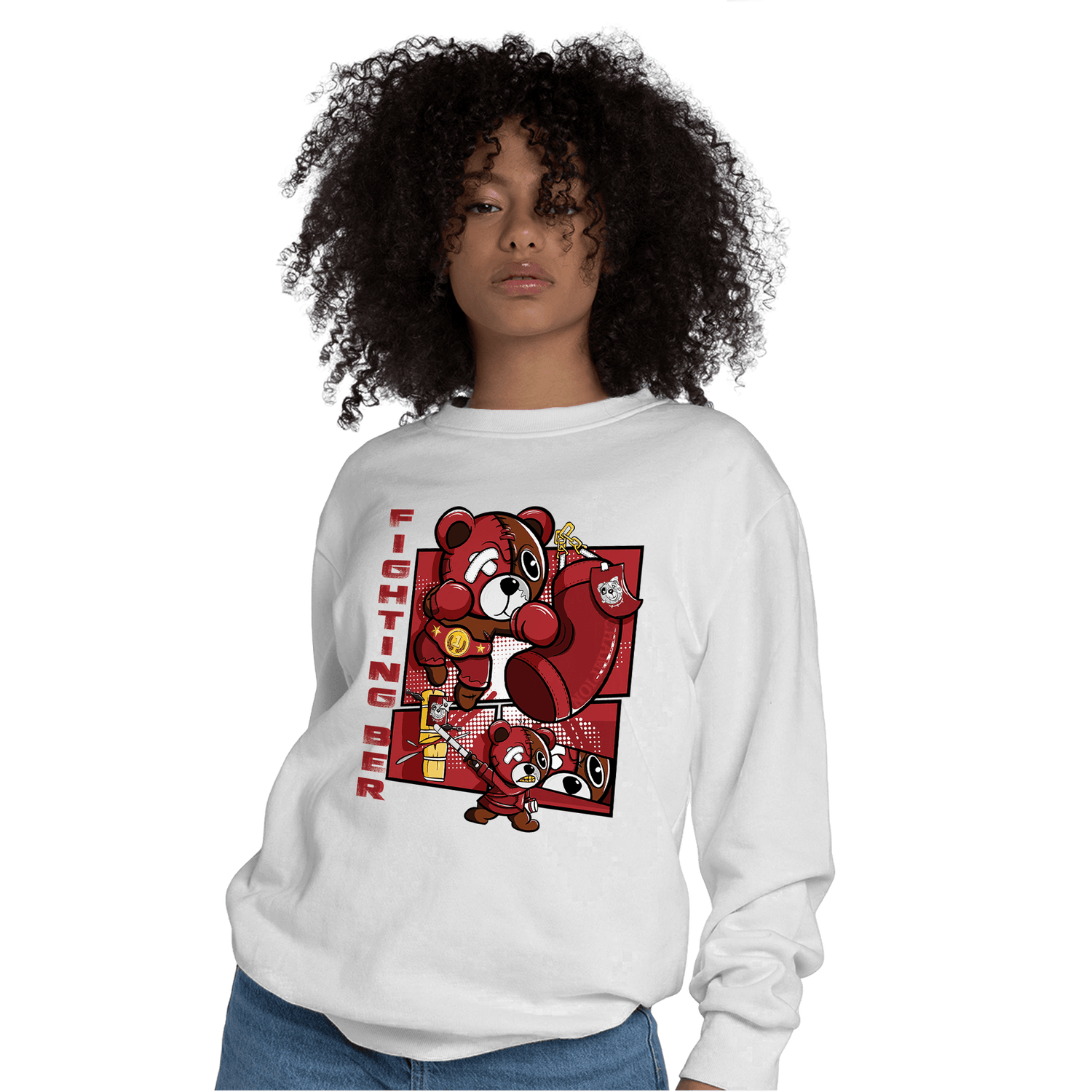 Cherry 12s Sweatshirt Match BER Fighting Boxing - NastyJamz