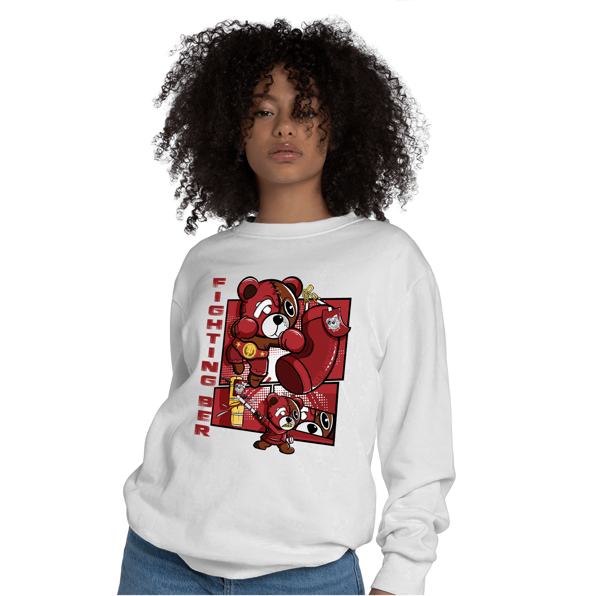 Cherry 12s Sweatshirt Match BER Fighting Boxing - NastyJamz