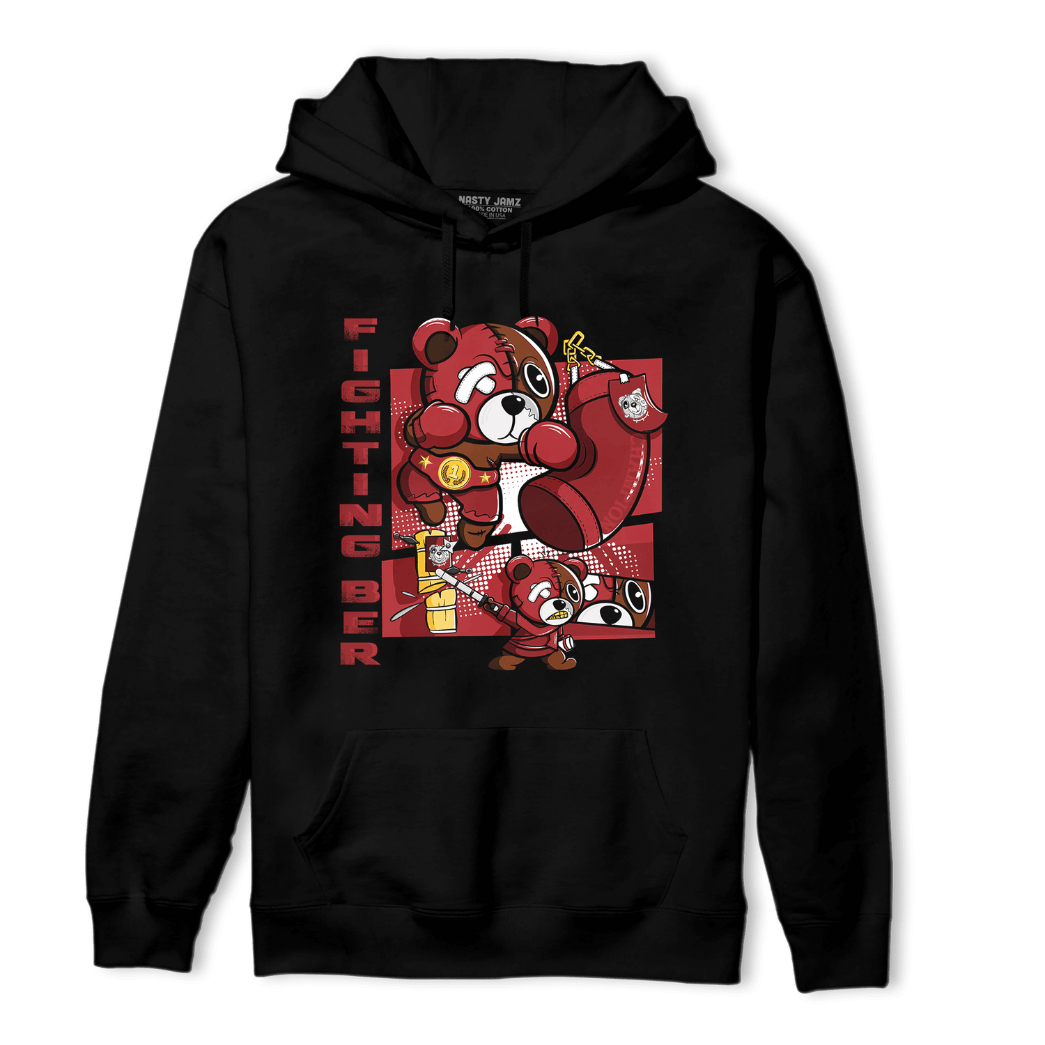 Cherry 12s Hoodie Match BER Fighting Boxing - NastyJamz