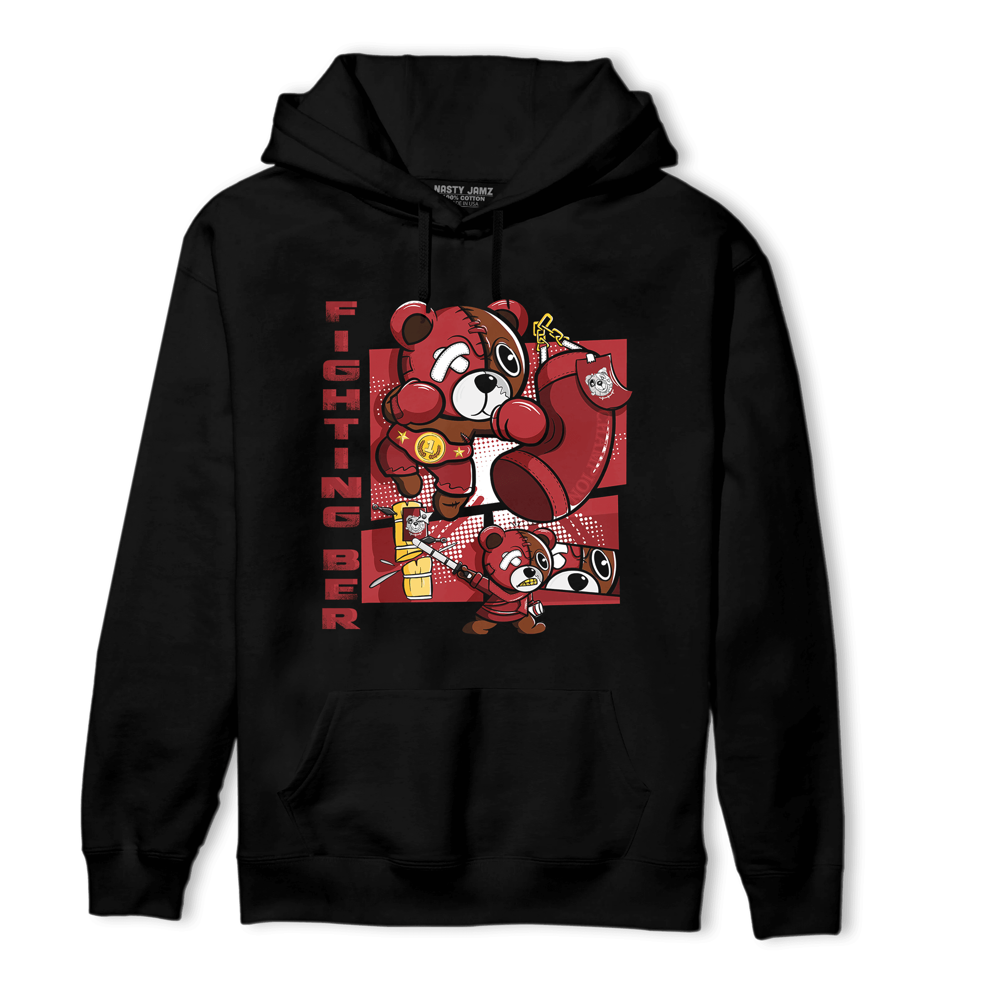 Cherry 12s Hoodie Match BER Fighting Boxing - NastyJamz