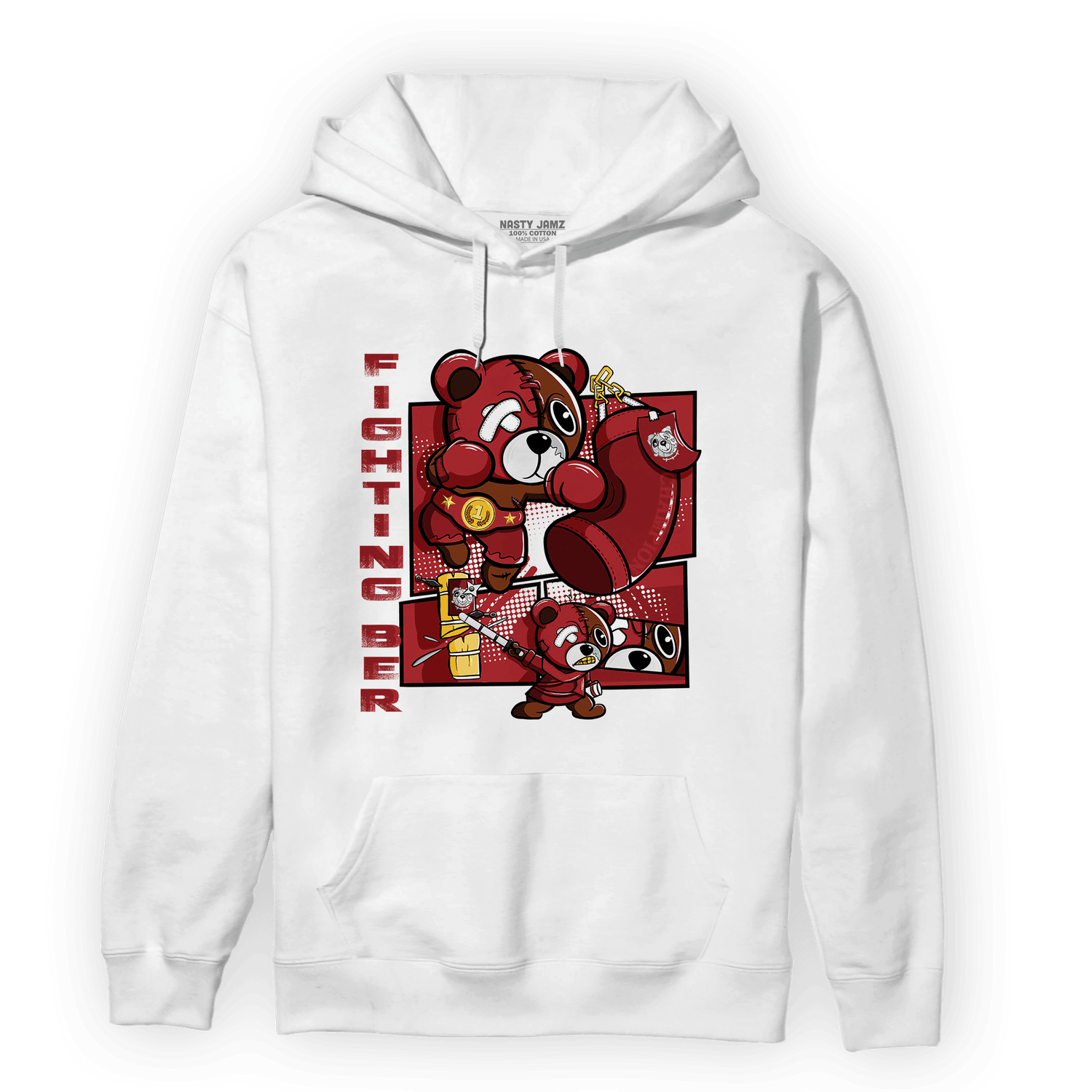 Cherry 12s Hoodie Match BER Fighting Boxing - NastyJamz