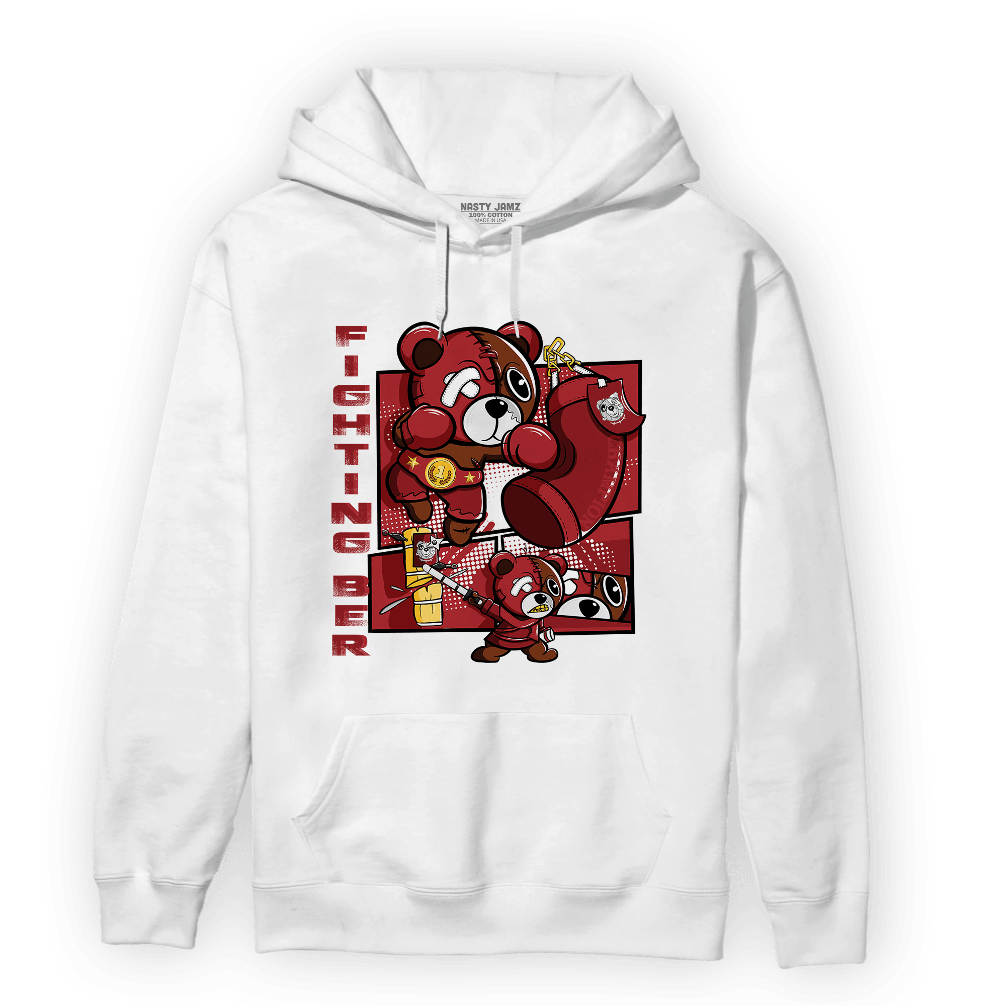 Cherry 12s Hoodie Match BER Fighting Boxing - NastyJamz