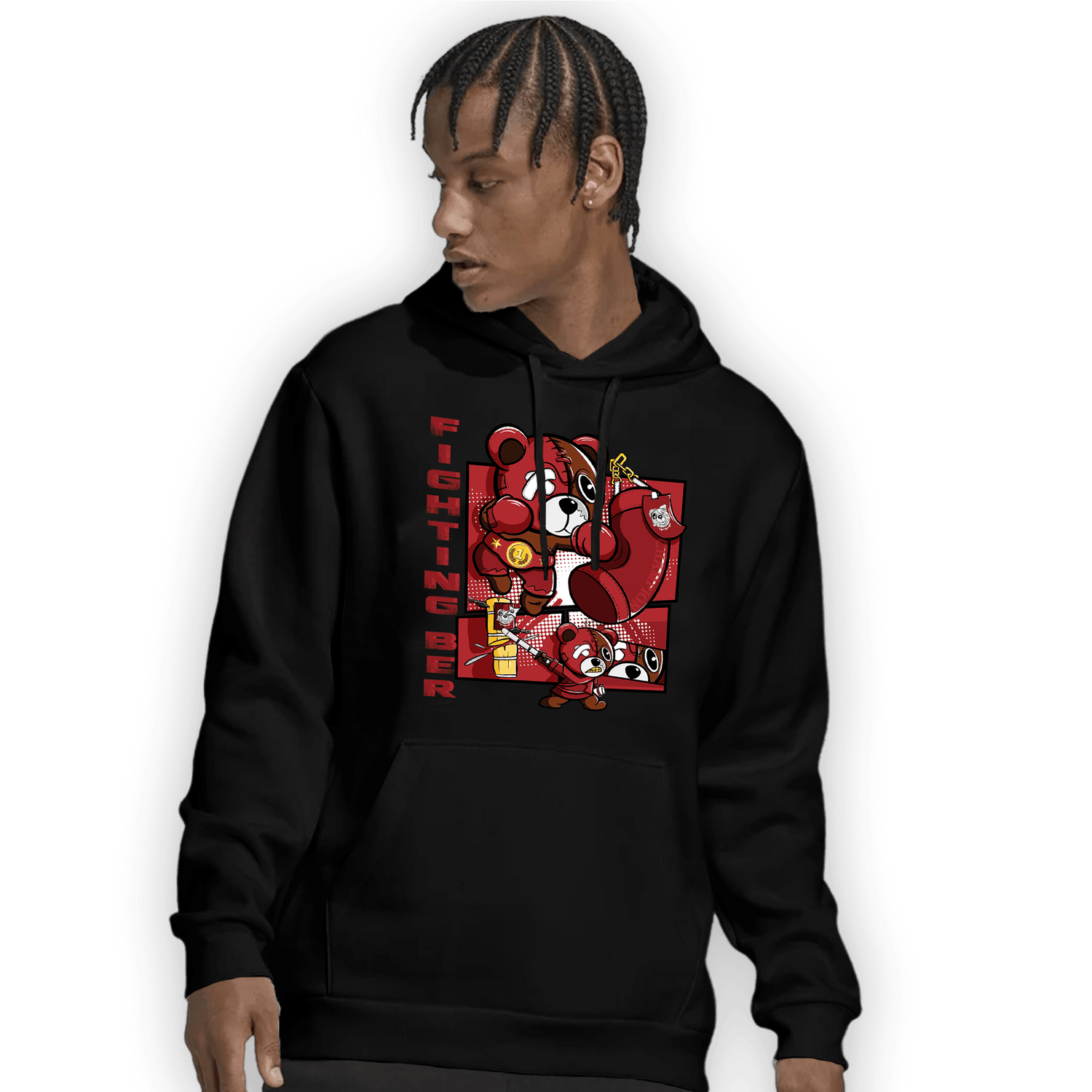 Cherry 12s Hoodie Match BER Fighting Boxing - NastyJamz