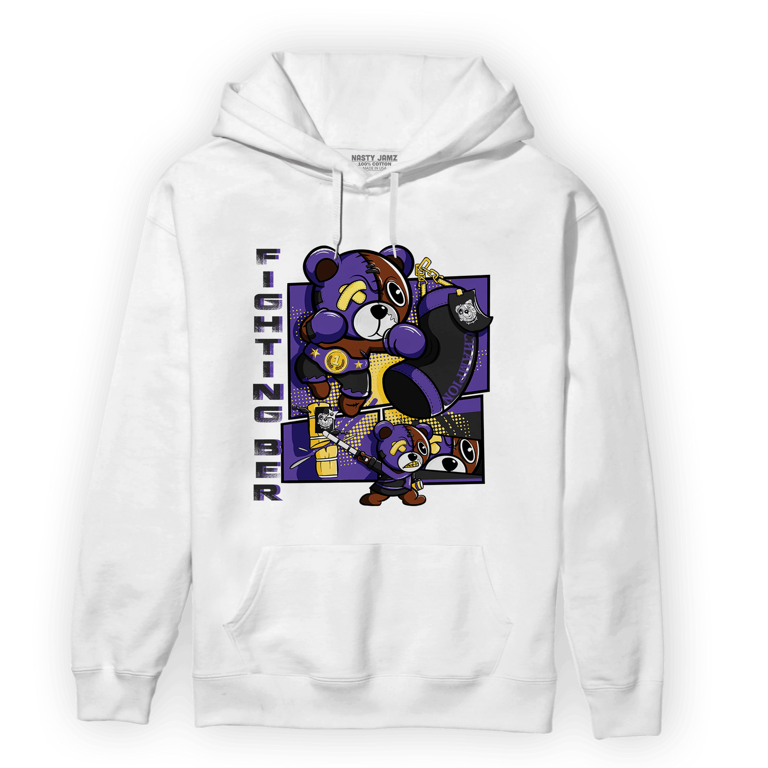 Field Purple 12s Hoodie Match BER Fighting Boxing - NastyJamz