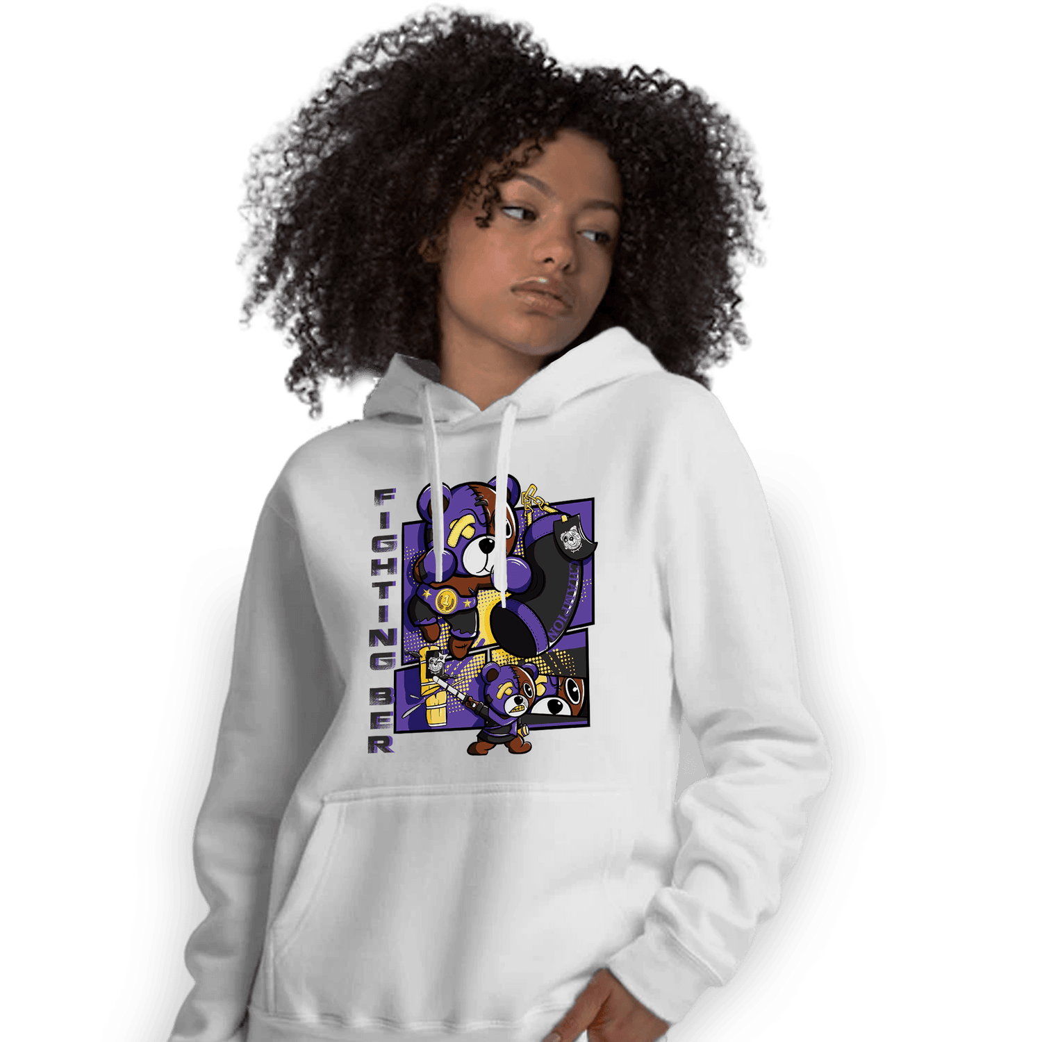 Field Purple 12s Hoodie Match BER Fighting Boxing - NastyJamz