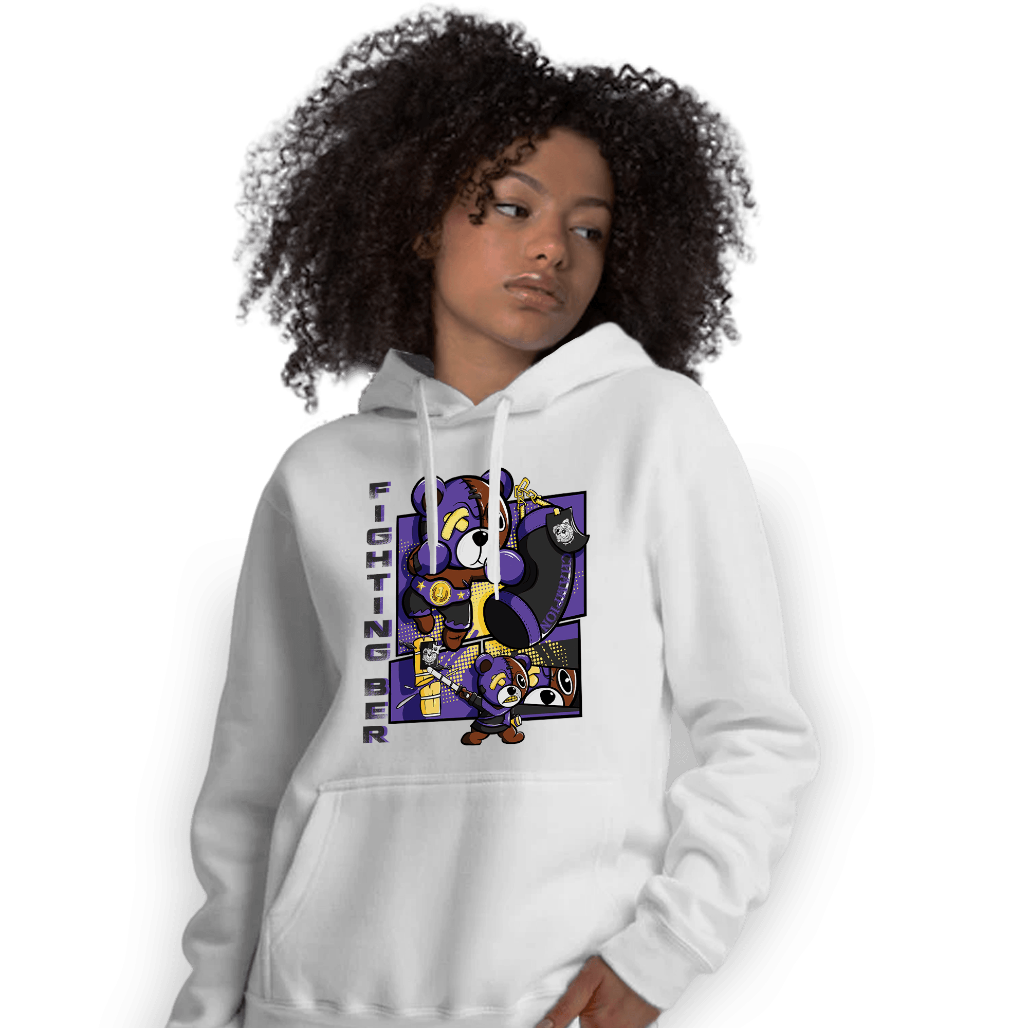 Field Purple 12s Hoodie Match BER Fighting Boxing - NastyJamz