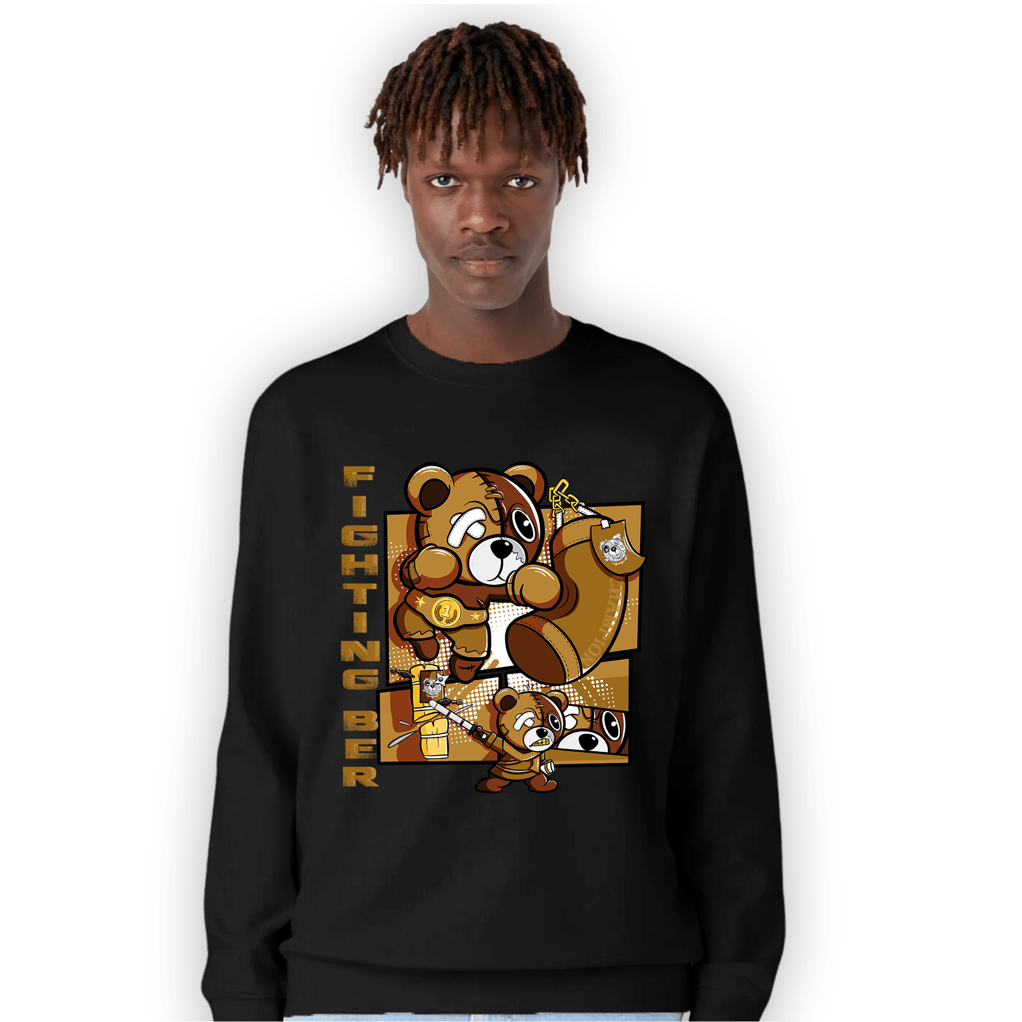 Wheat 13s Sweatshirt Match BER Fighting Boxing - NastyJamz