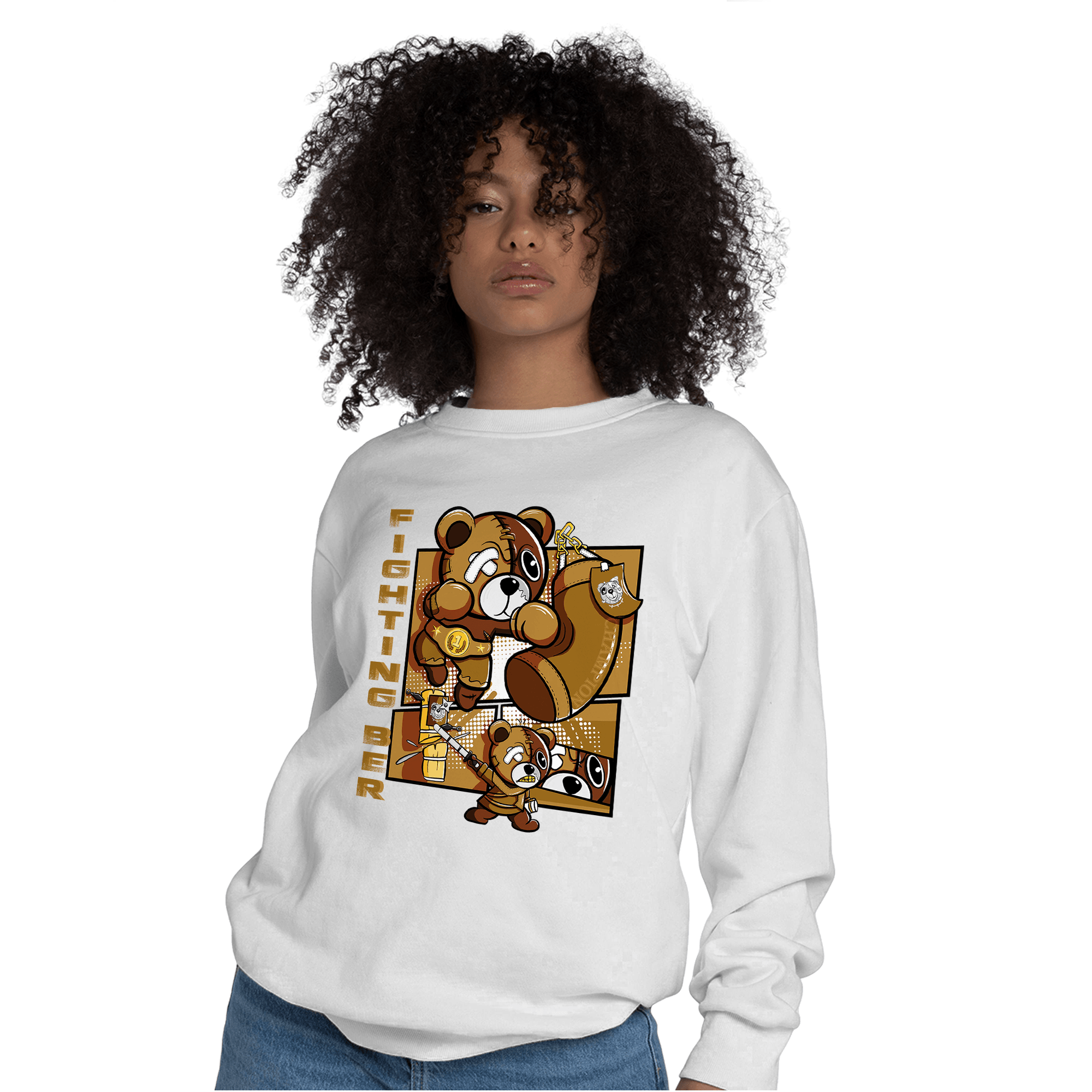 Wheat 13s Sweatshirt Match BER Fighting Boxing - NastyJamz