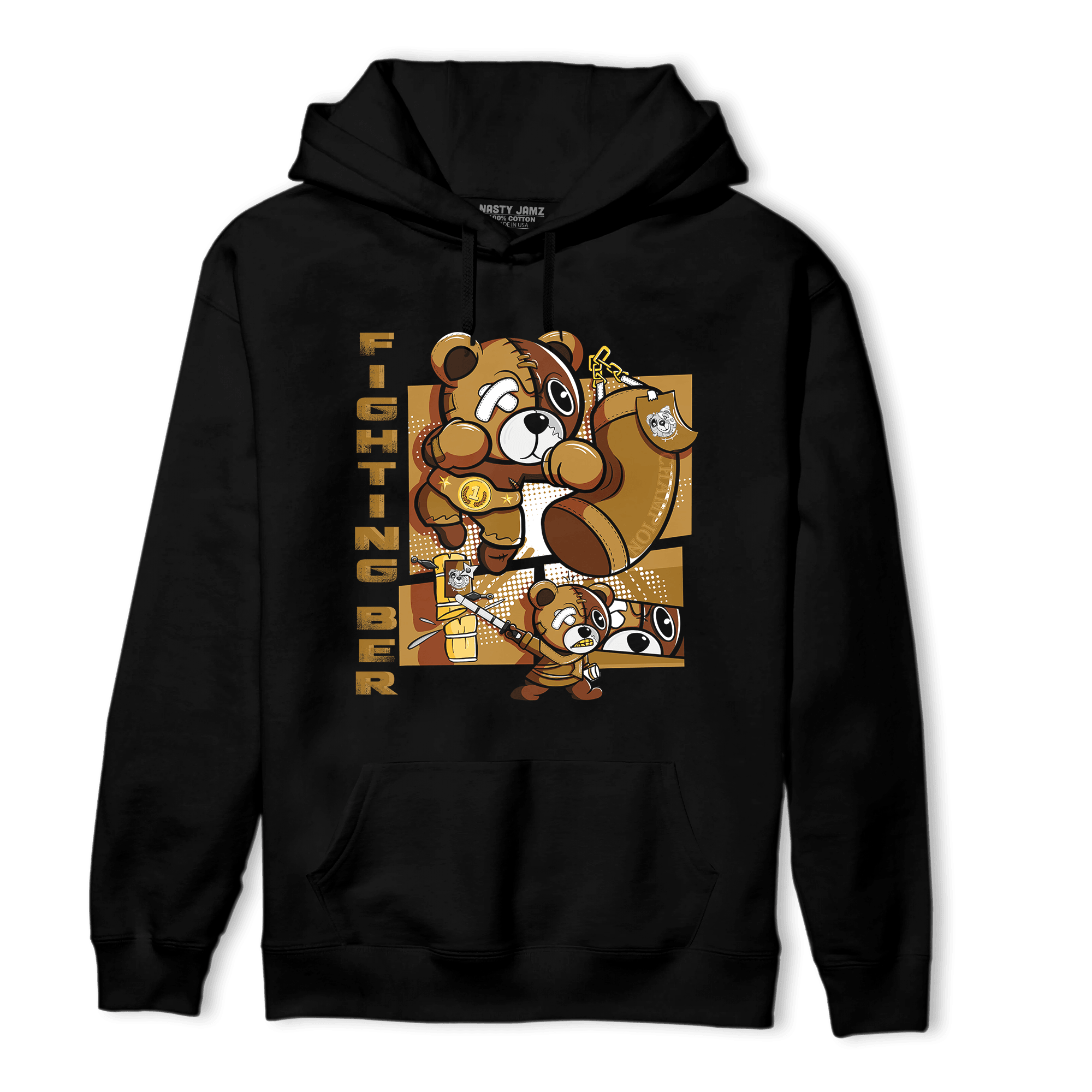 Wheat 13s Hoodie Match BER Fighting Boxing - NastyJamz
