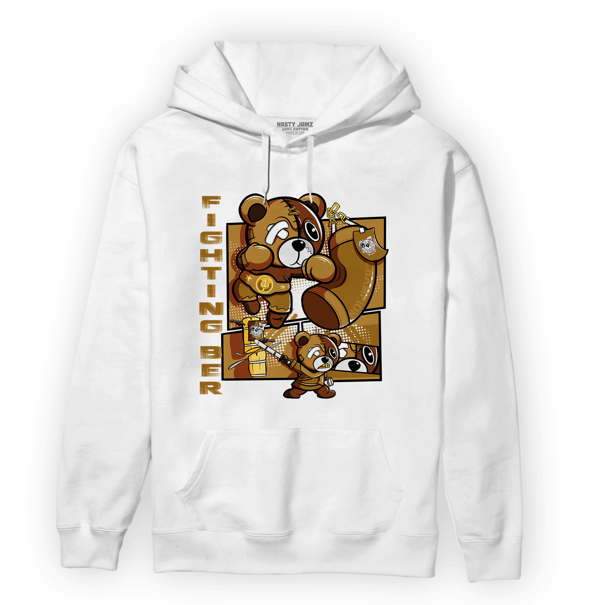 Wheat 13s Hoodie Match BER Fighting Boxing - NastyJamz