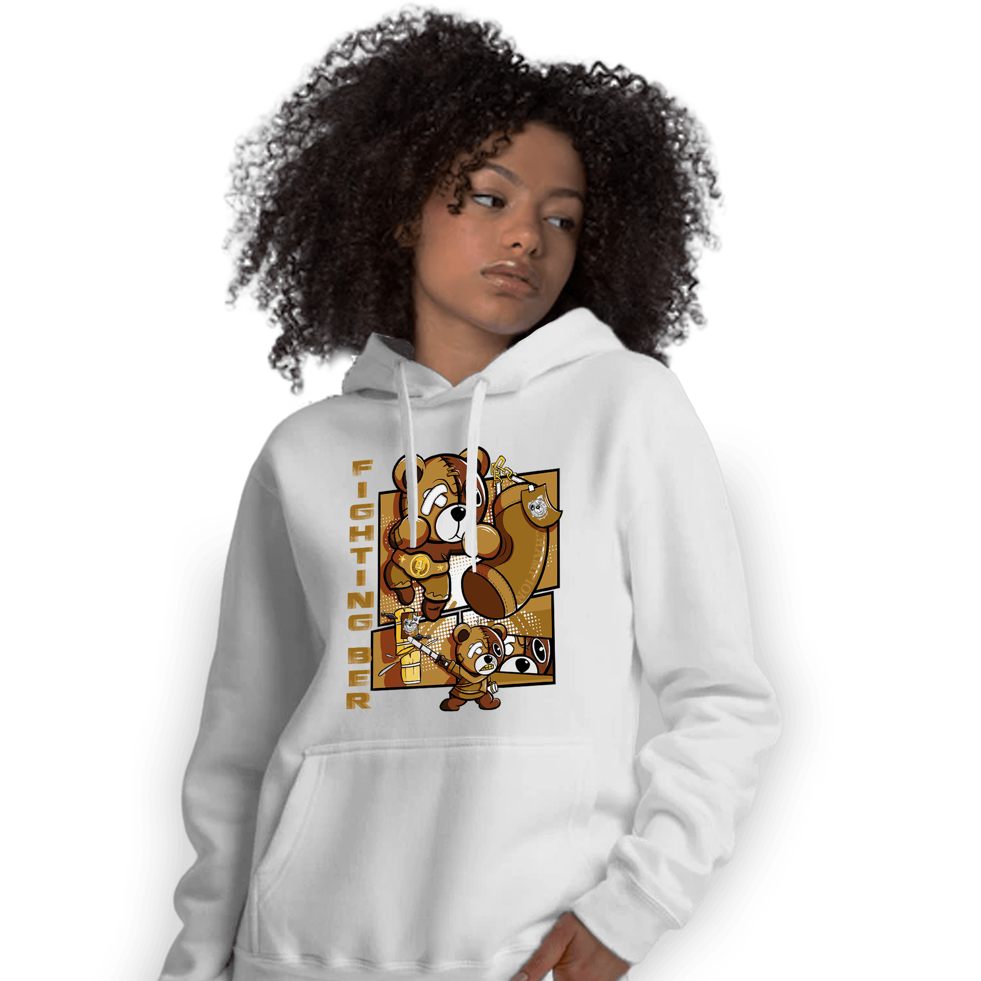 Wheat 13s Hoodie Match BER Fighting Boxing - NastyJamz