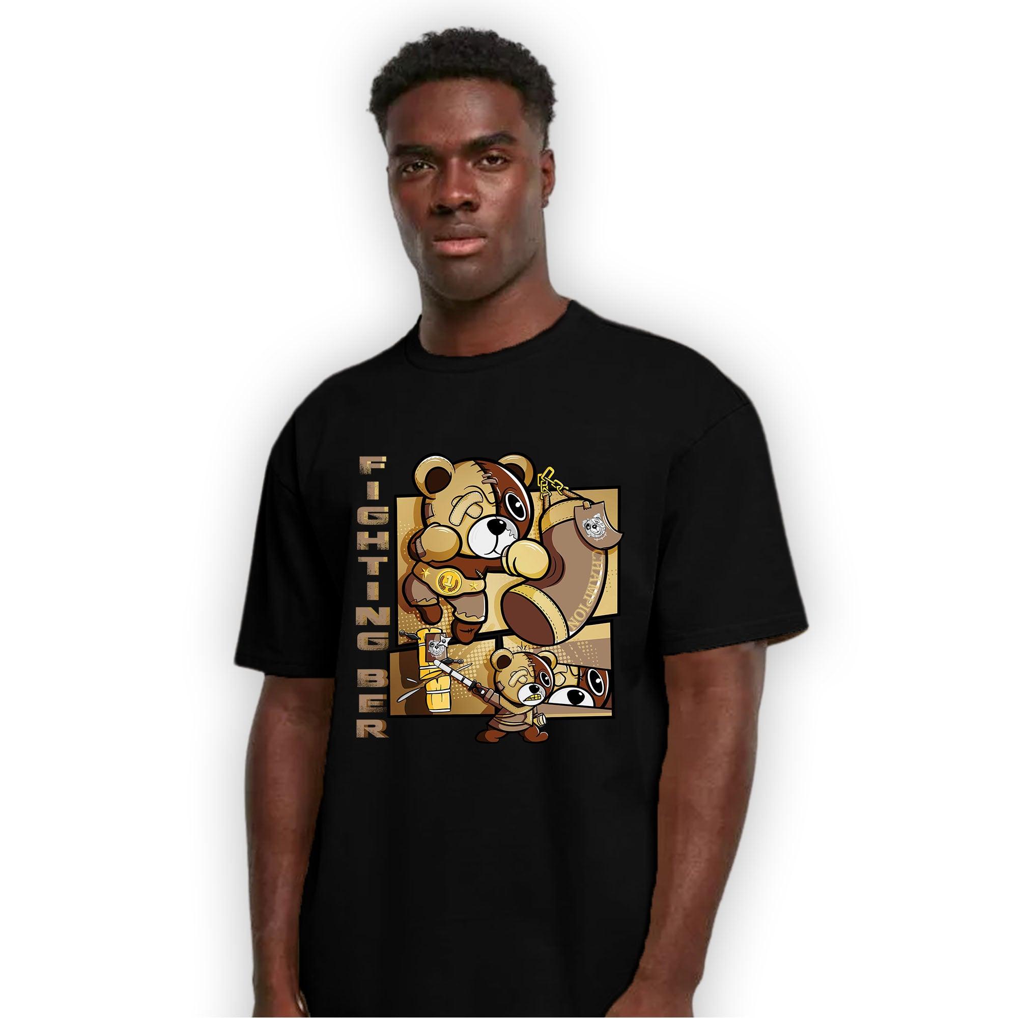 High OG Metallic Gold 1s T Shirt Match BER Fighting Boxing - NastyJamz