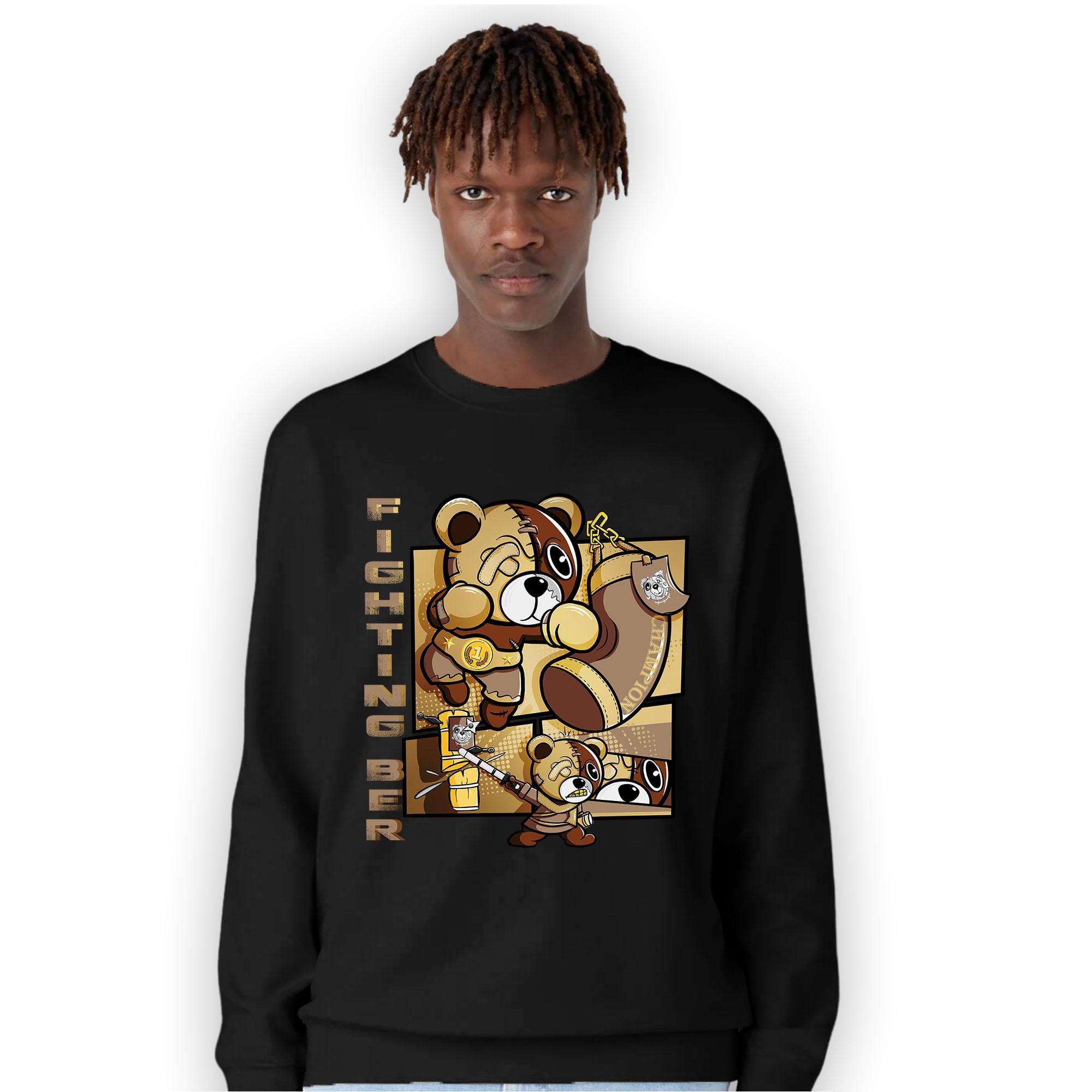 High OG Metallic Gold 1s Sweatshirt Match BER Fighting Boxing - NastyJamz