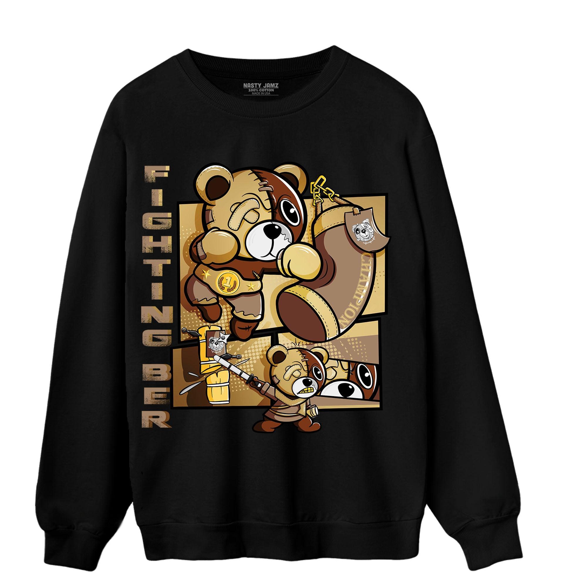 High OG Metallic Gold 1s Sweatshirt Match BER Fighting Boxing - NastyJamz