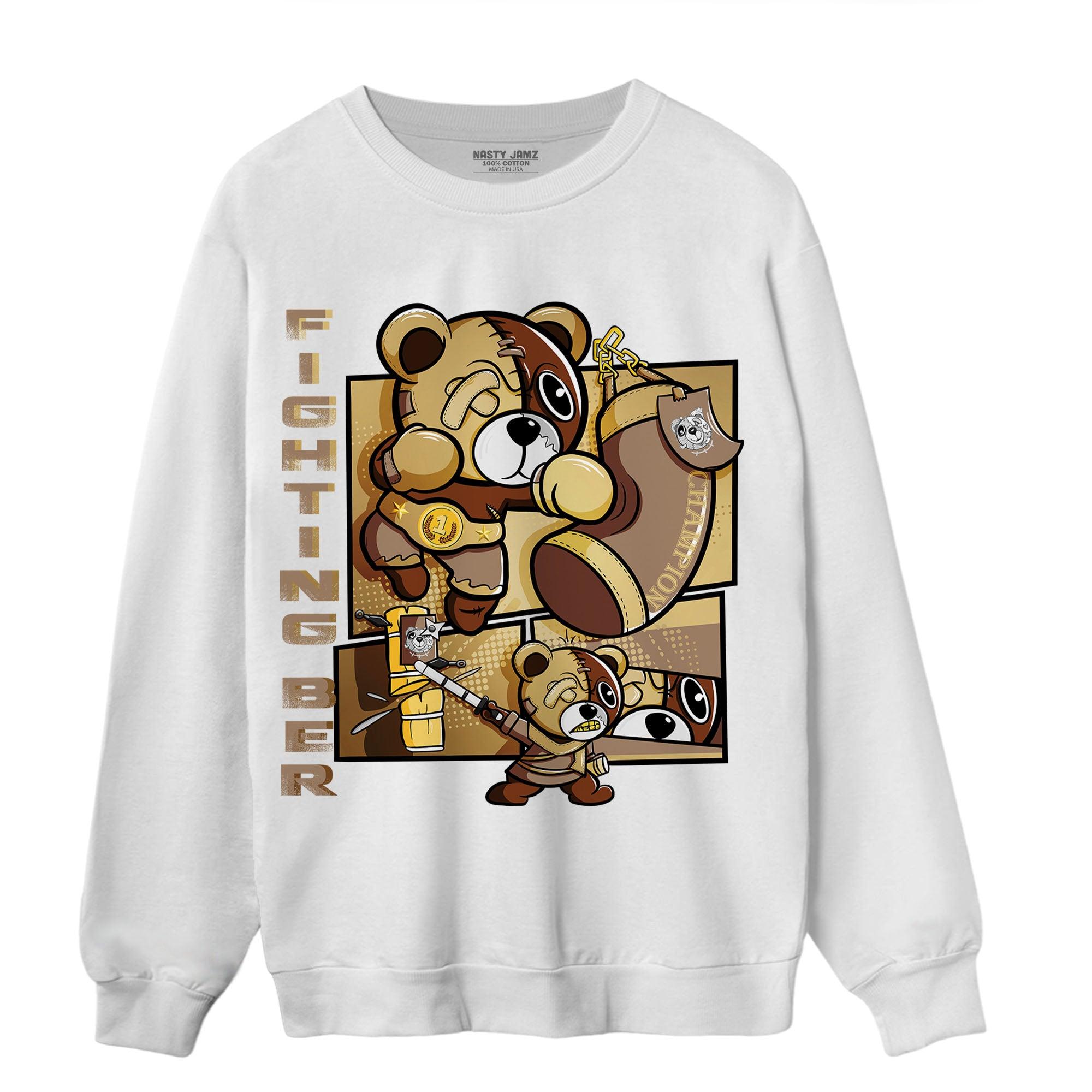 High OG Metallic Gold 1s Sweatshirt Match BER Fighting Boxing - NastyJamz