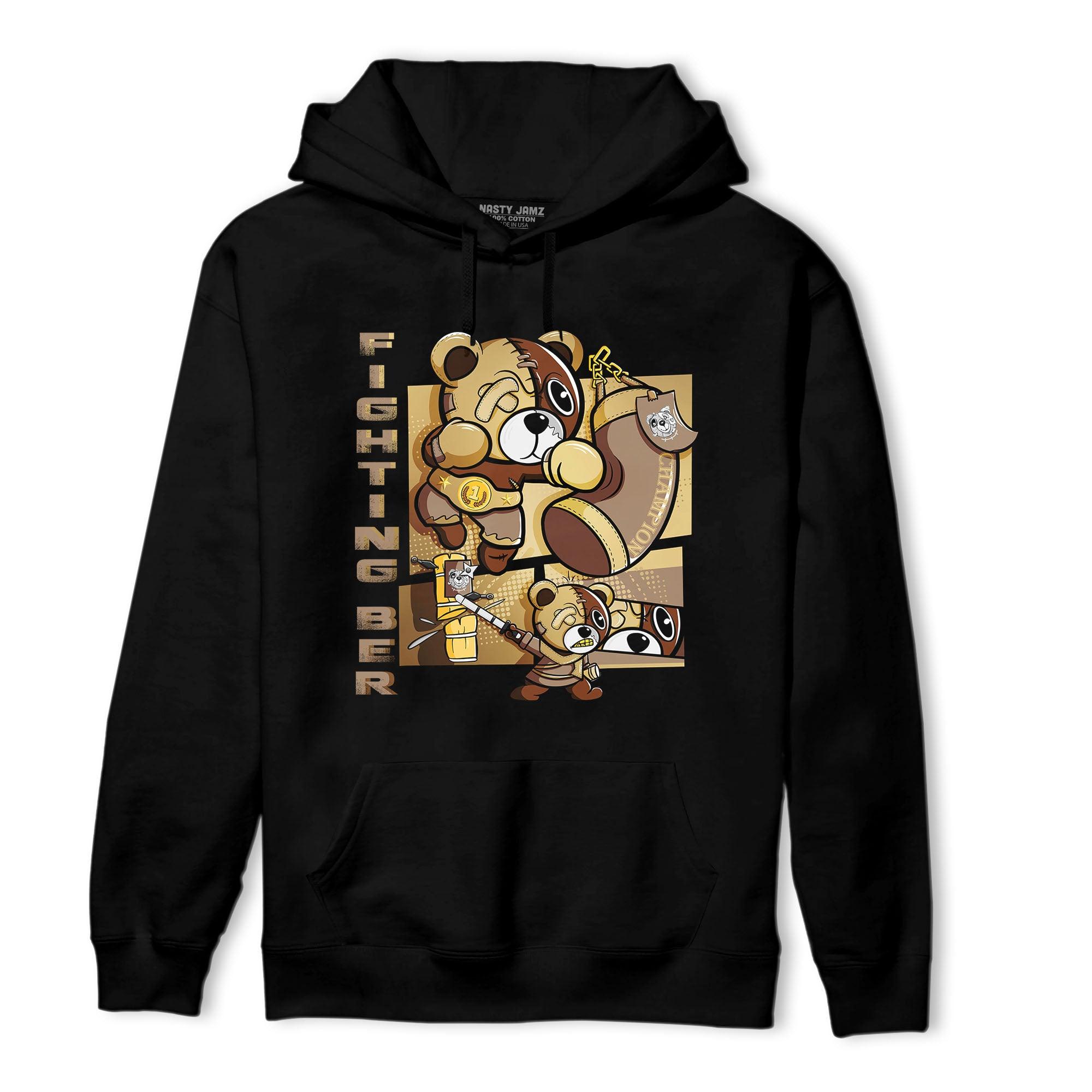 High OG Metallic Gold 1s Hoodie Match BER Fighting Boxing - NastyJamz
