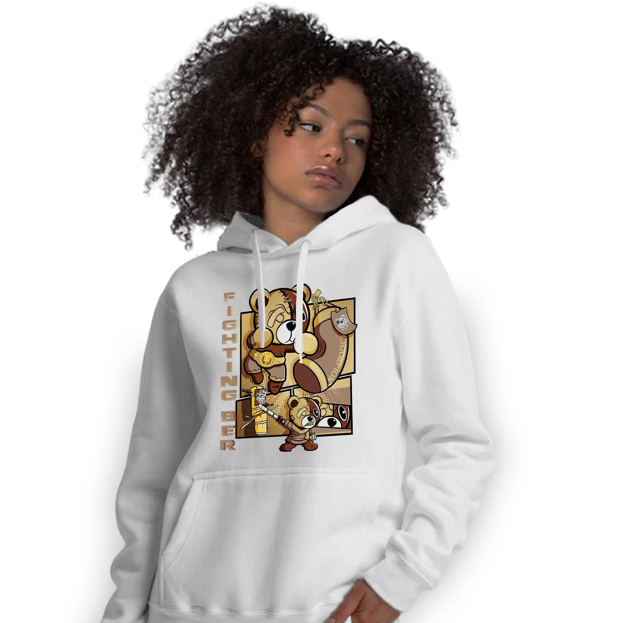High OG Metallic Gold 1s Hoodie Match BER Fighting Boxing - NastyJamz