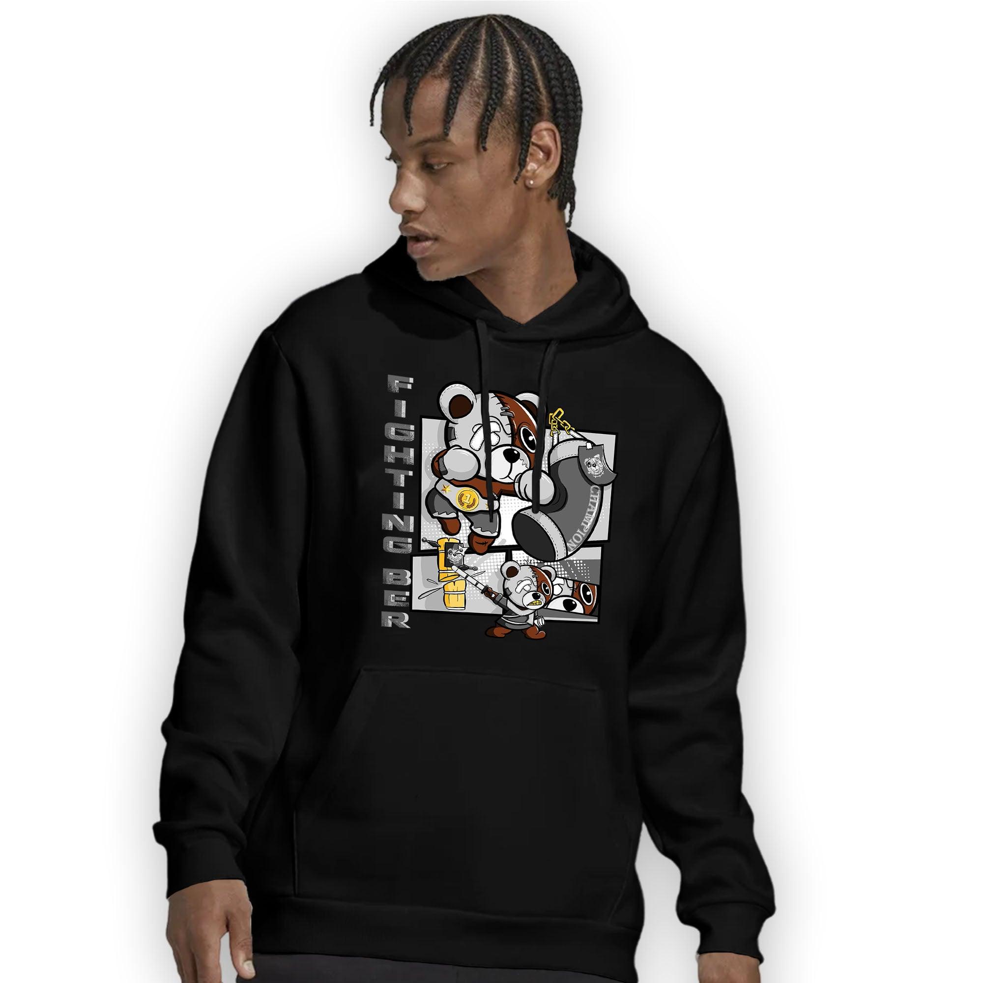 Retro High OG Black White 1s Hoodie Match BER Fighting Boxing - NastyJamz