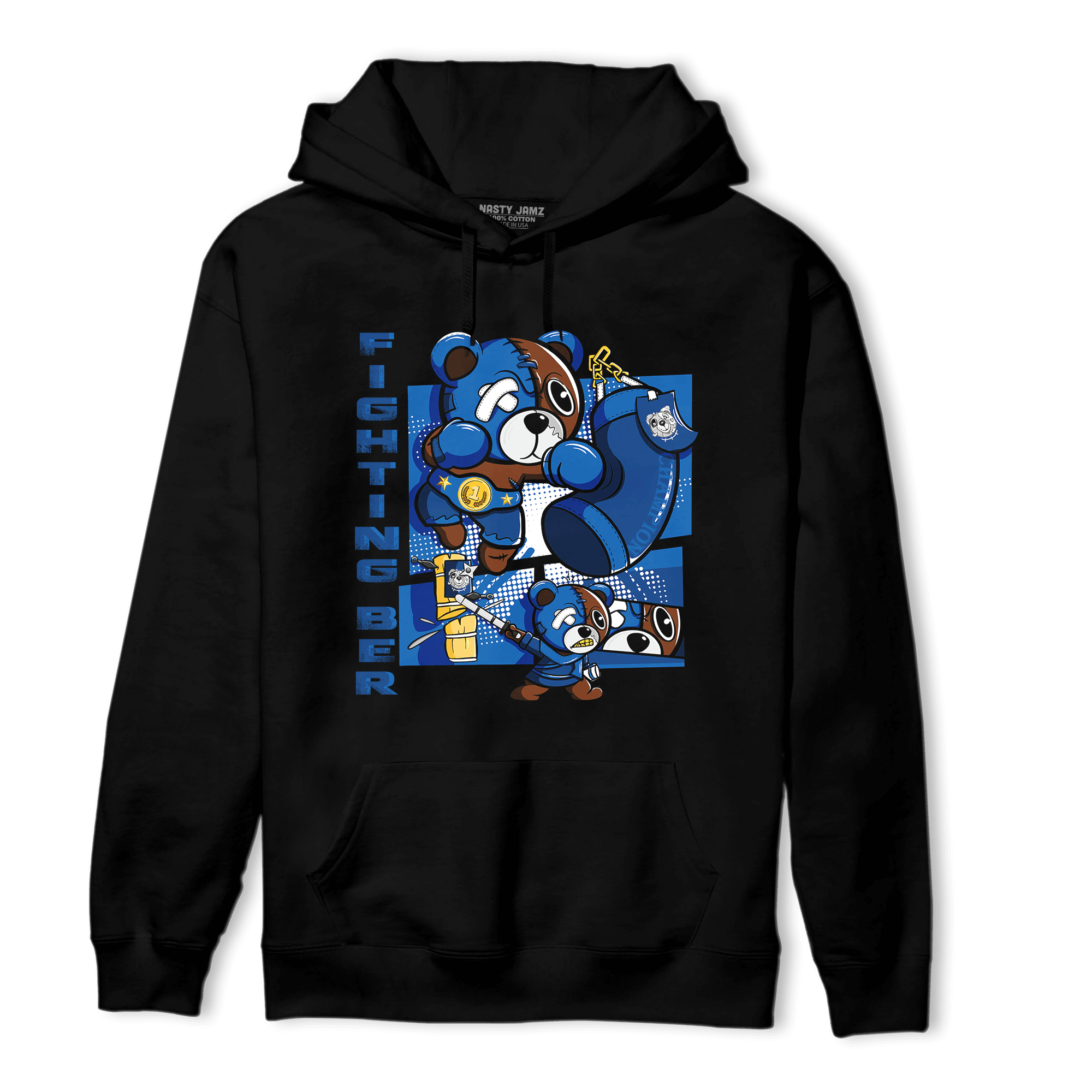 Royal Reimagined 1s Hoodie Match BER Fighting Boxing - NastyJamz