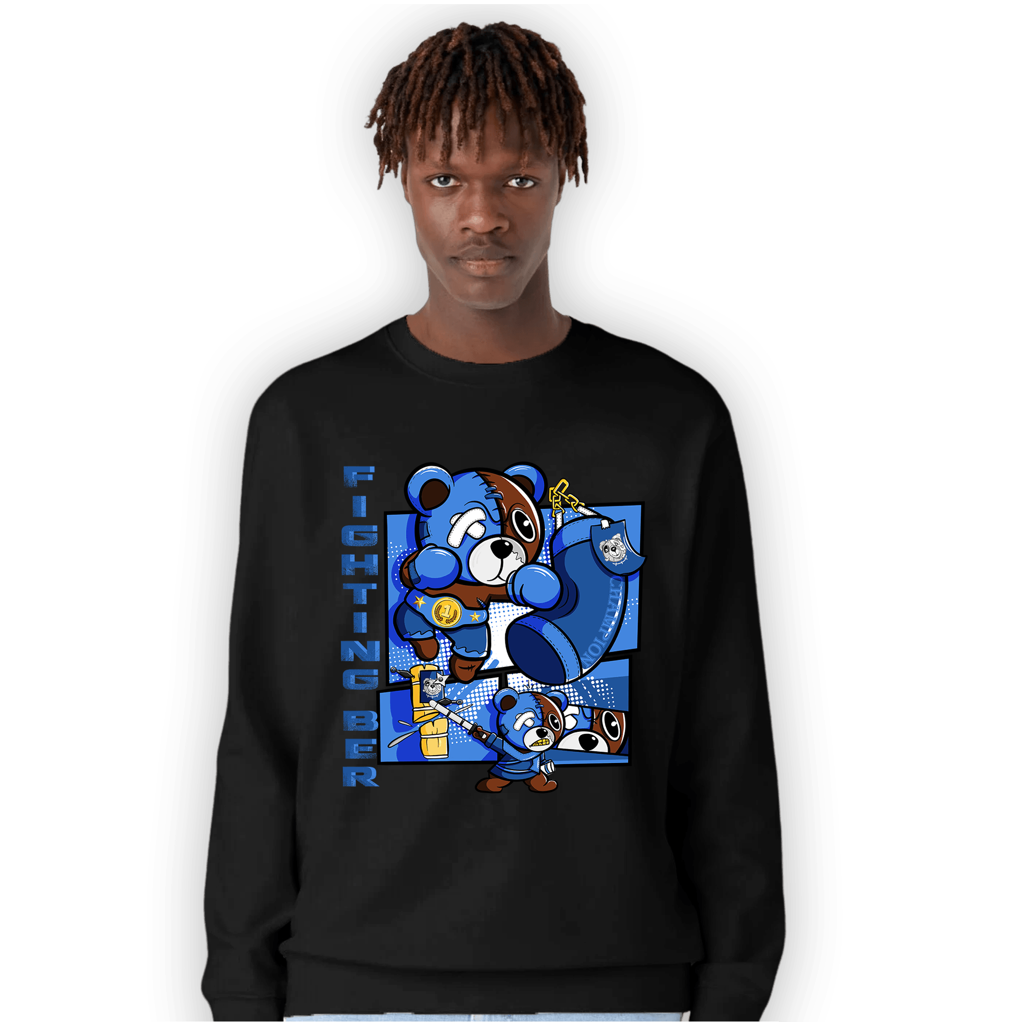 University Blue Toe 1s Sweatshirt Match BER Fighting Boxing - NastyJamz