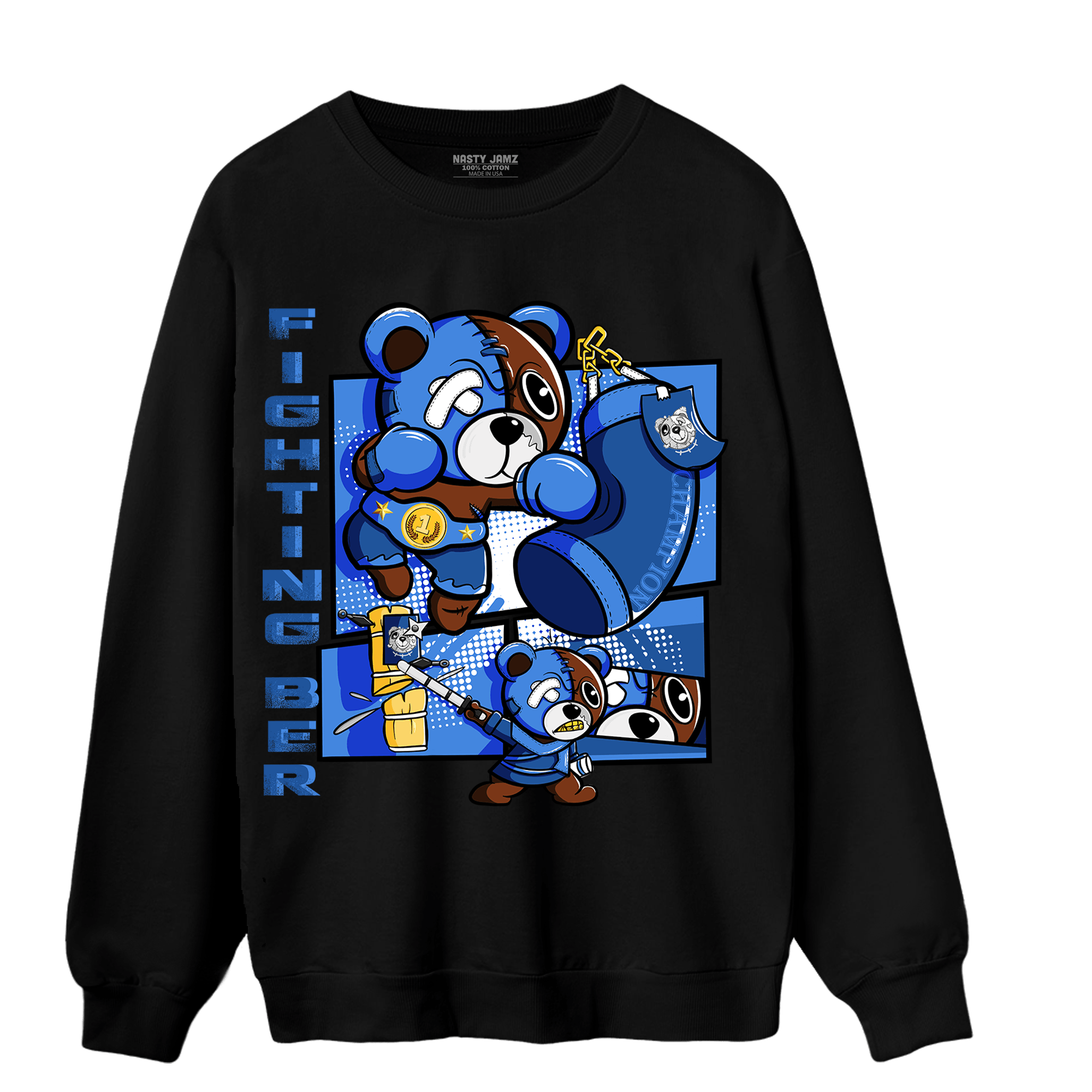 University Blue Toe 1s Sweatshirt Match BER Fighting Boxing - NastyJamz