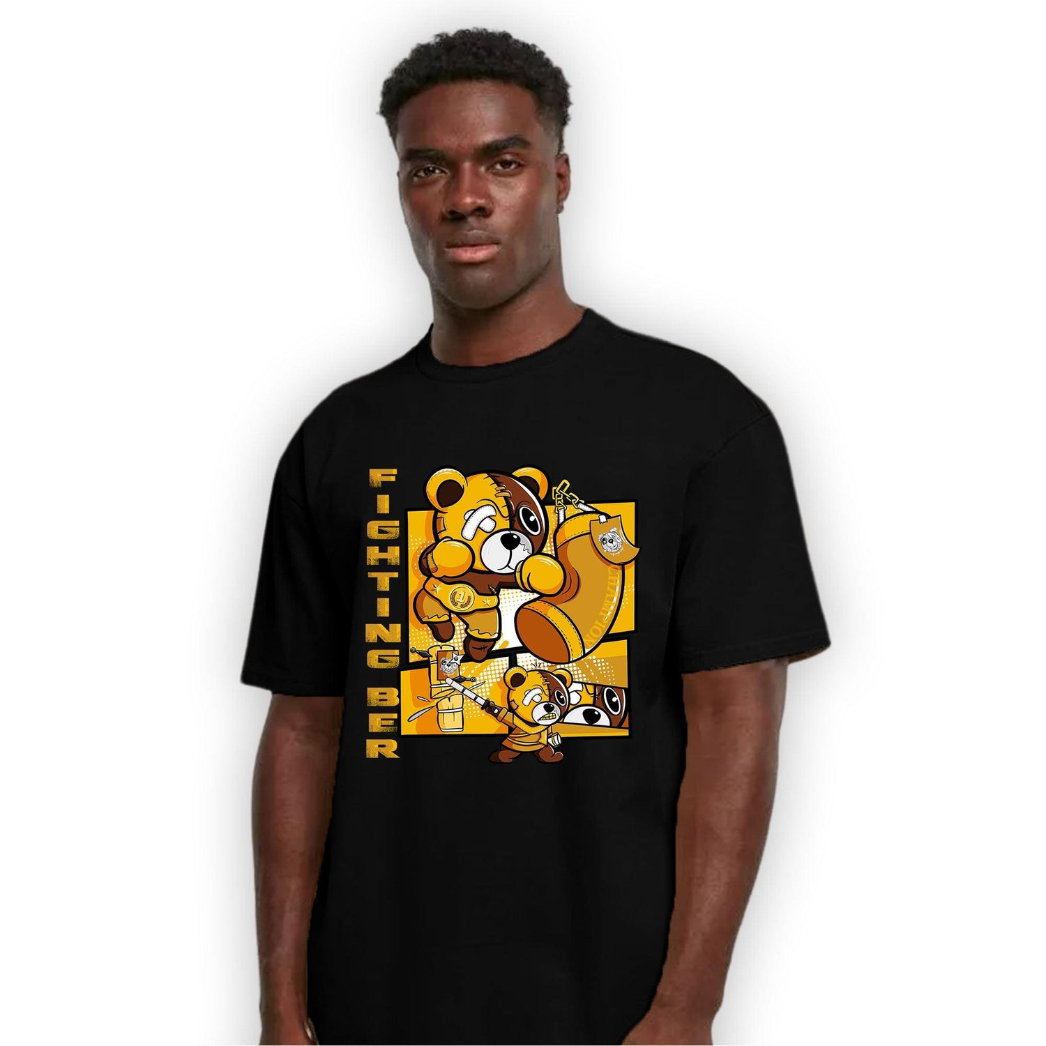 Yellow Ochre 1s T Shirt Match BER Fighting Boxing - NastyJamz