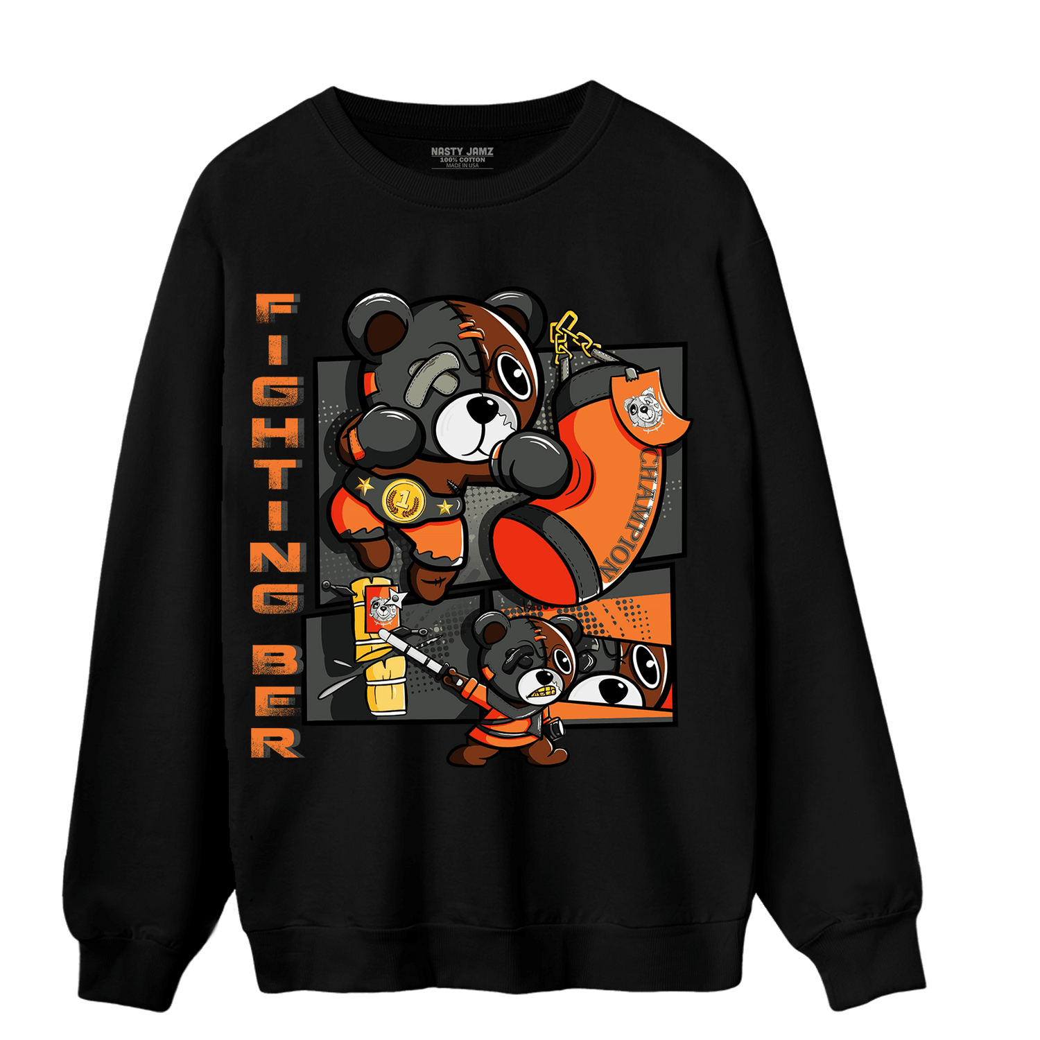 Fear Pack 3s Sweatshirt Match BER Fighting Boxing - NastyJamz
