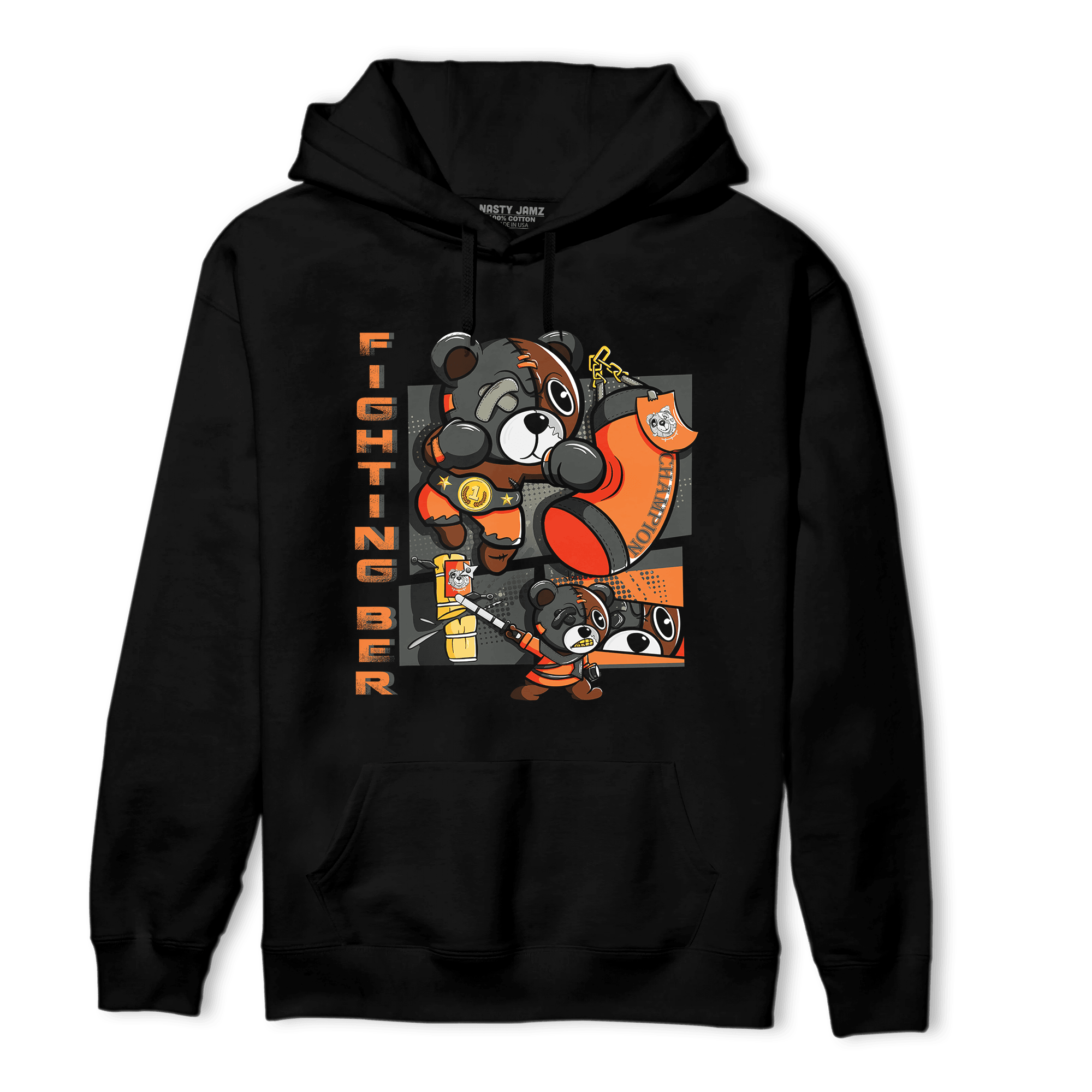 Fear Pack 3s Hoodie Match BER Fighting Boxing - NastyJamz