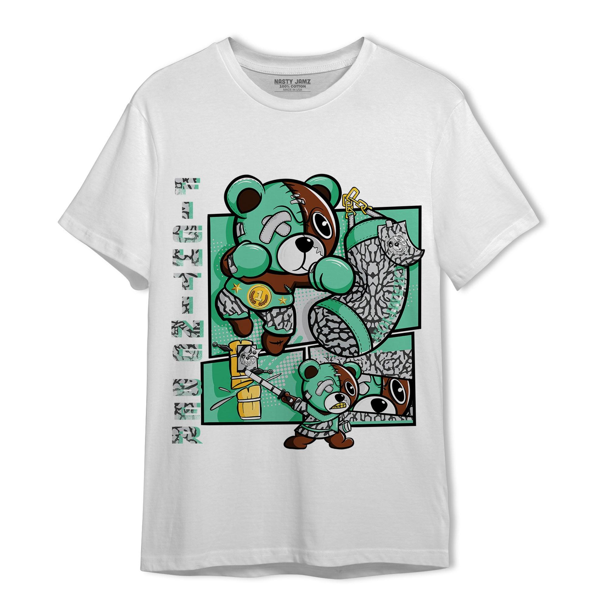 Green Glow 3s T Shirt Match BER Fighting Boxing - NastyJamz