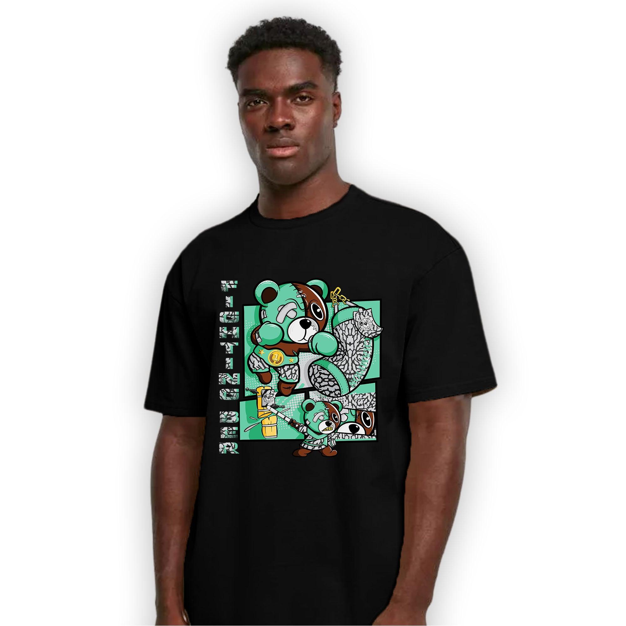 Green Glow 3s T Shirt Match BER Fighting Boxing - NastyJamz