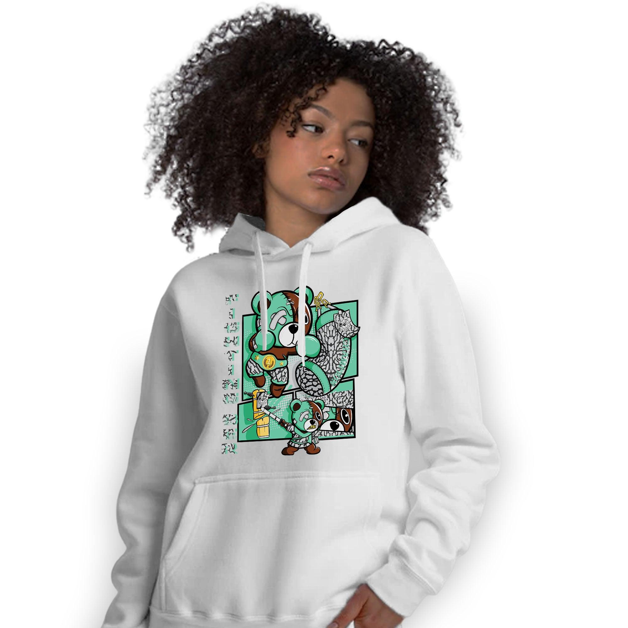 Green Glow 3s Hoodie Match BER Fighting Boxing - NastyJamz