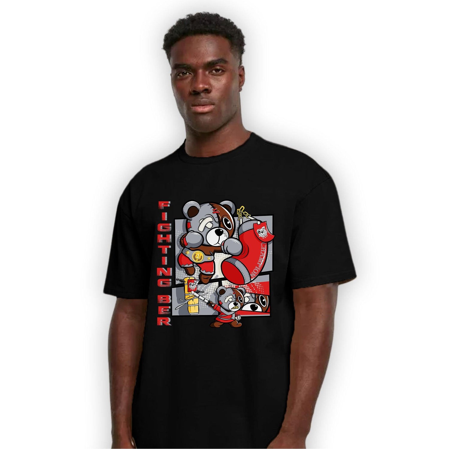 Bred Reimagined 4s T Shirt Match BER Fighting Boxing - NastyJamz