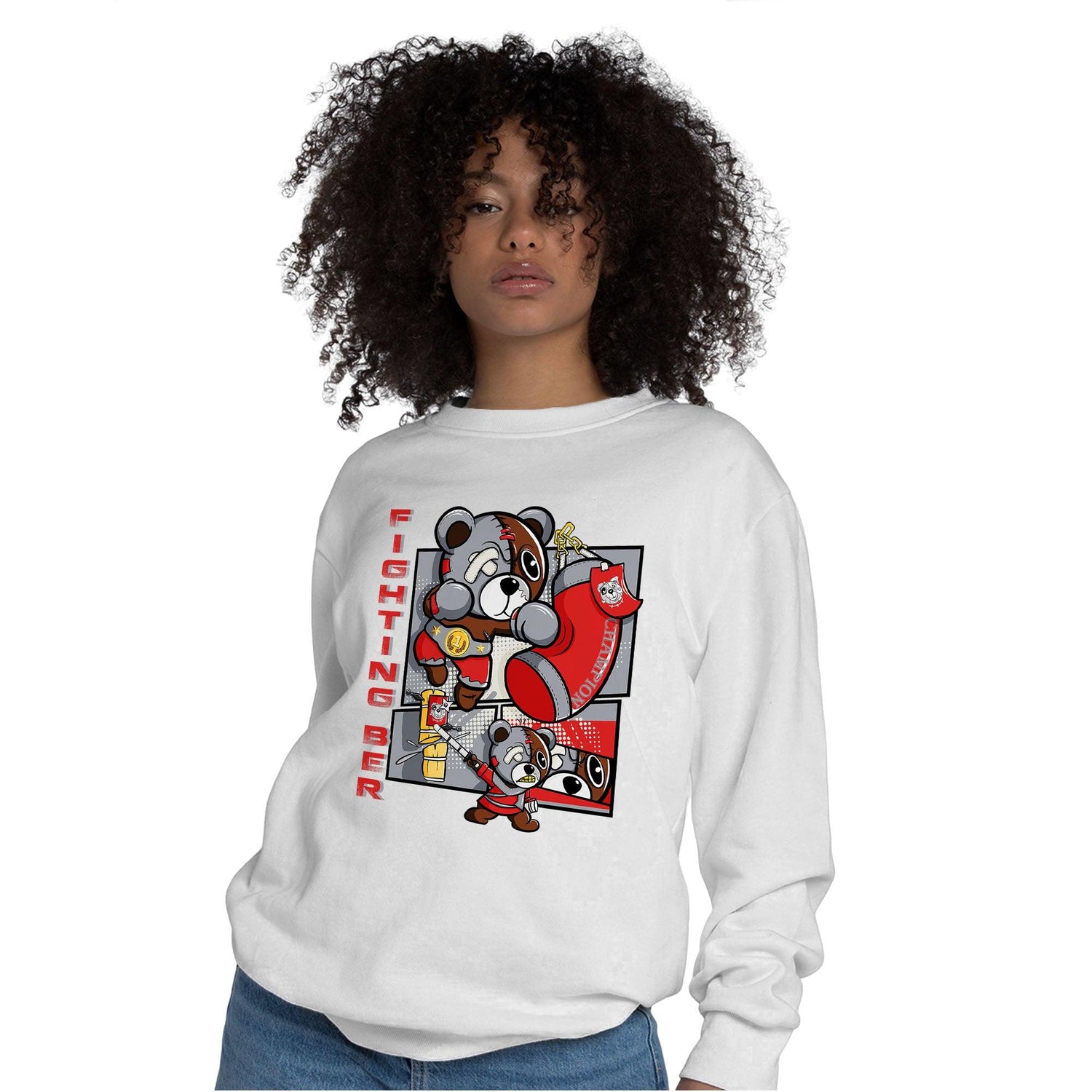 Bred Reimagined 4s Sweatshirt Match BER Fighting Boxing - NastyJamz