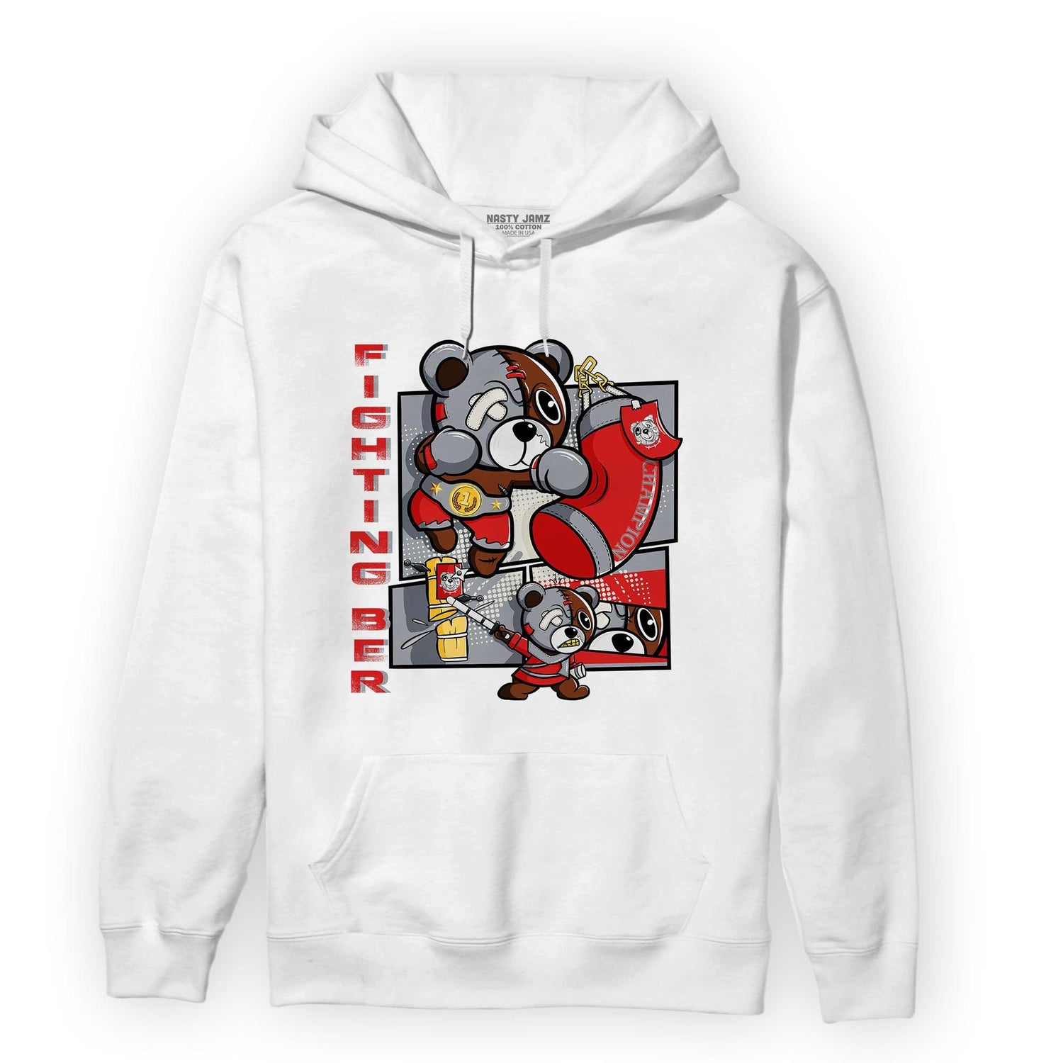 Bred Reimagined 4s Hoodie Match BER Fighting Boxing - NastyJamz