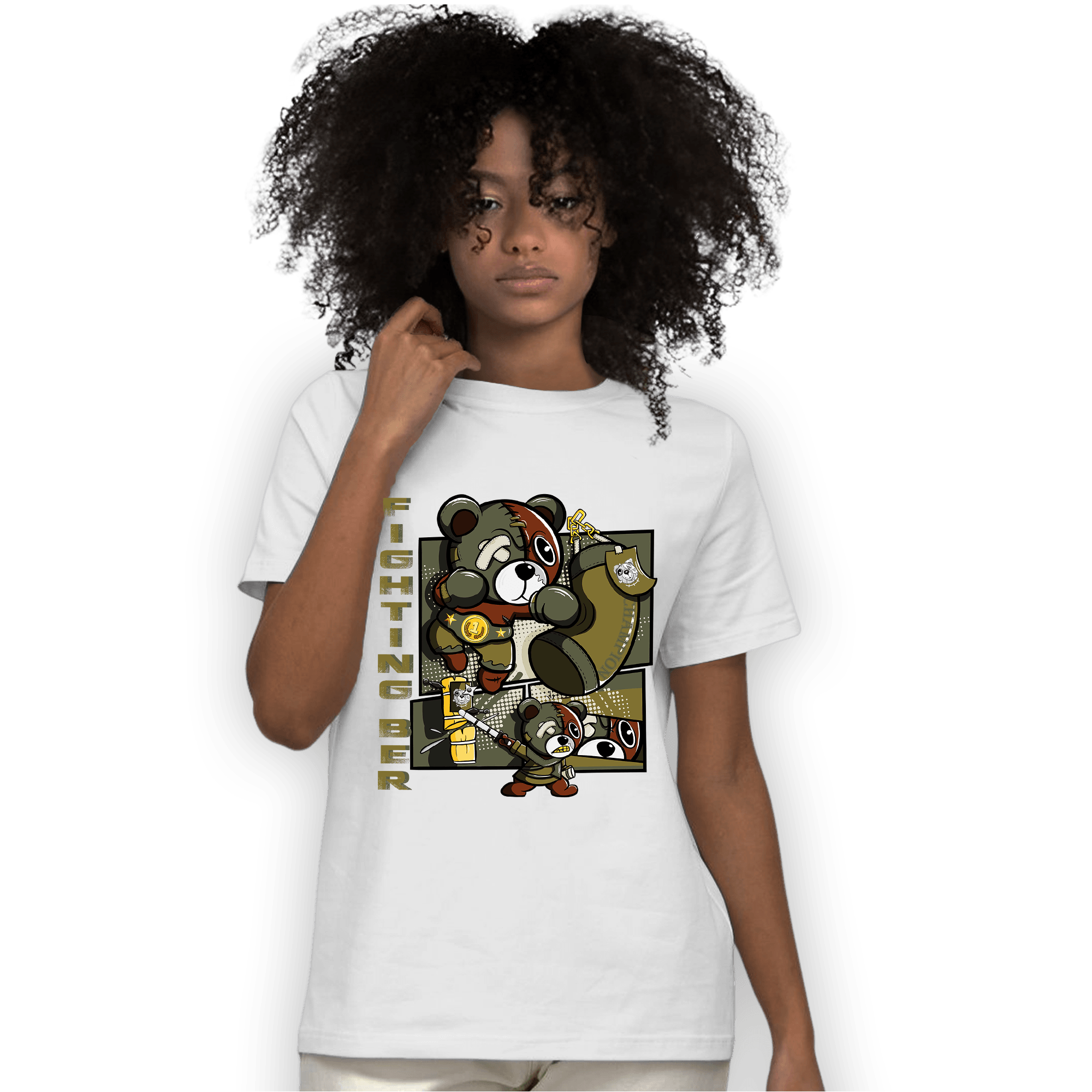 SE Craft Medium Olive 4s T Shirt Match BER Fighting Boxing - NastyJamz