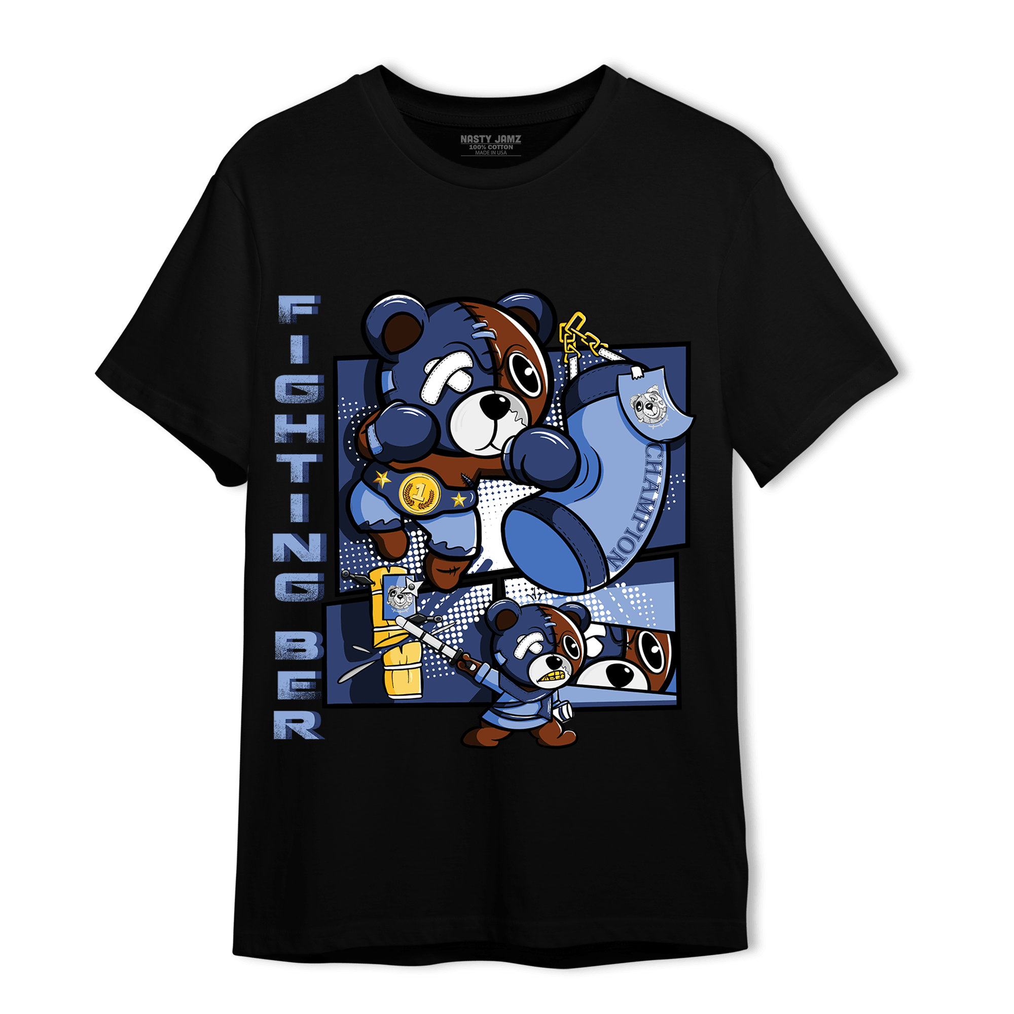 Midnight Navy 5s T Shirt Match BER Fighting Boxing - NastyJamz
