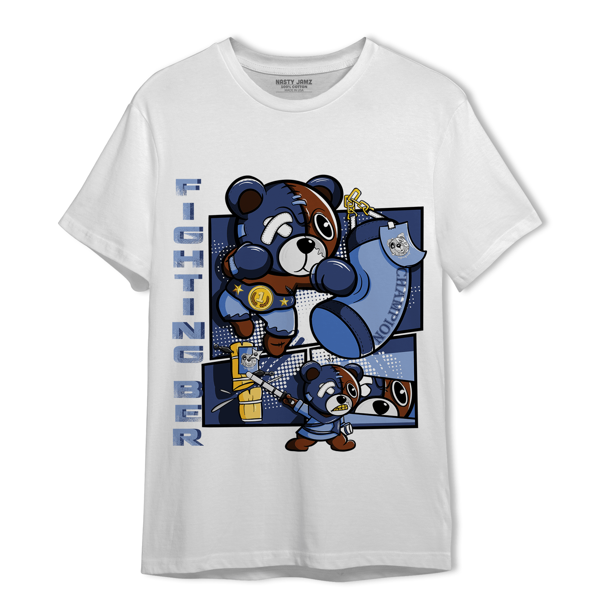 Midnight Navy 5s T Shirt Match BER Fighting Boxing - NastyJamz
