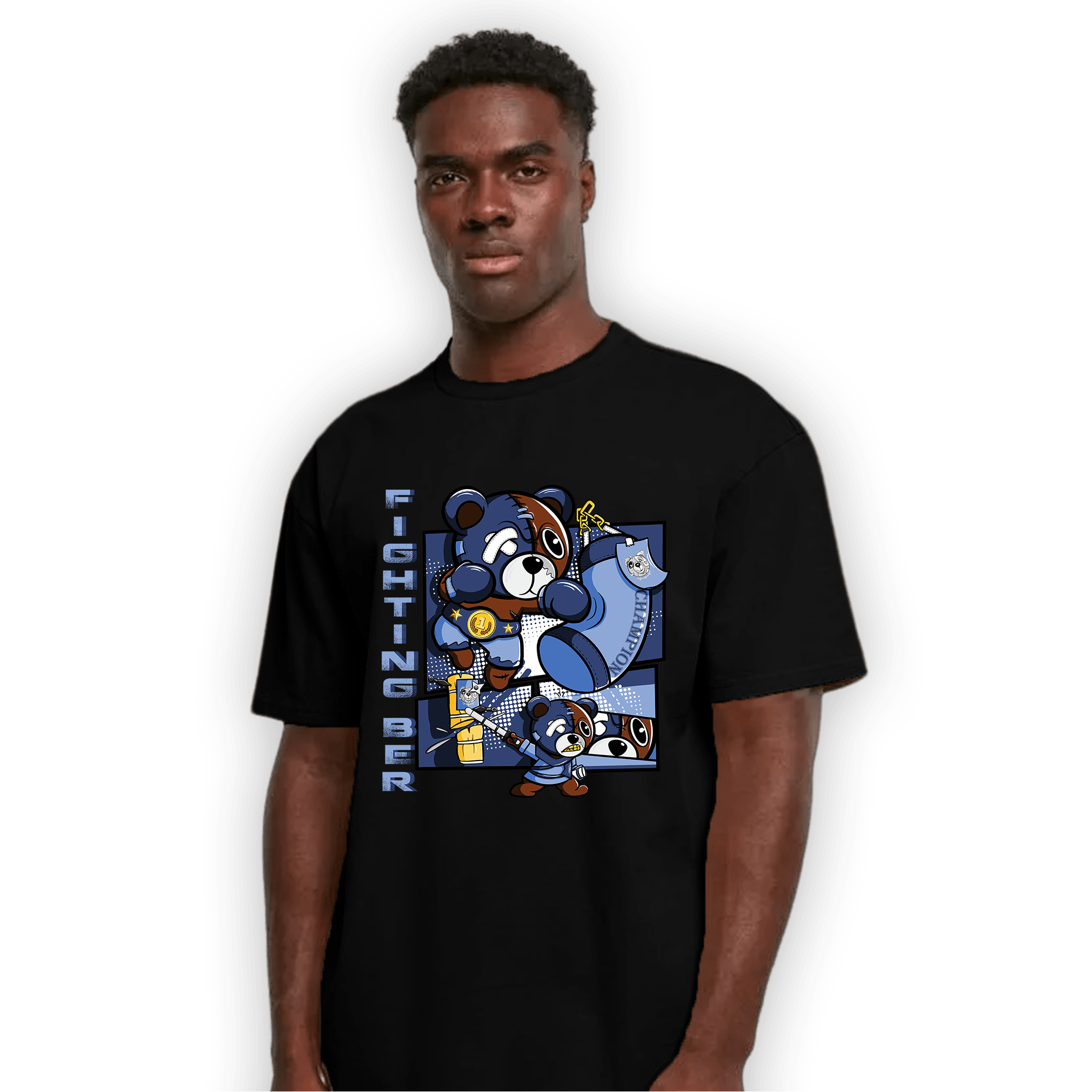 Midnight Navy 5s T Shirt Match BER Fighting Boxing - NastyJamz