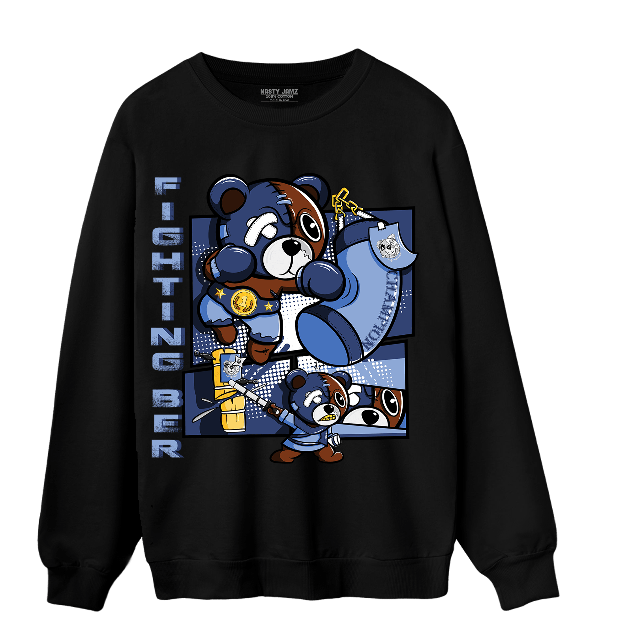 Midnight Navy 5s Sweatshirt Match BER Fighting Boxing - NastyJamz