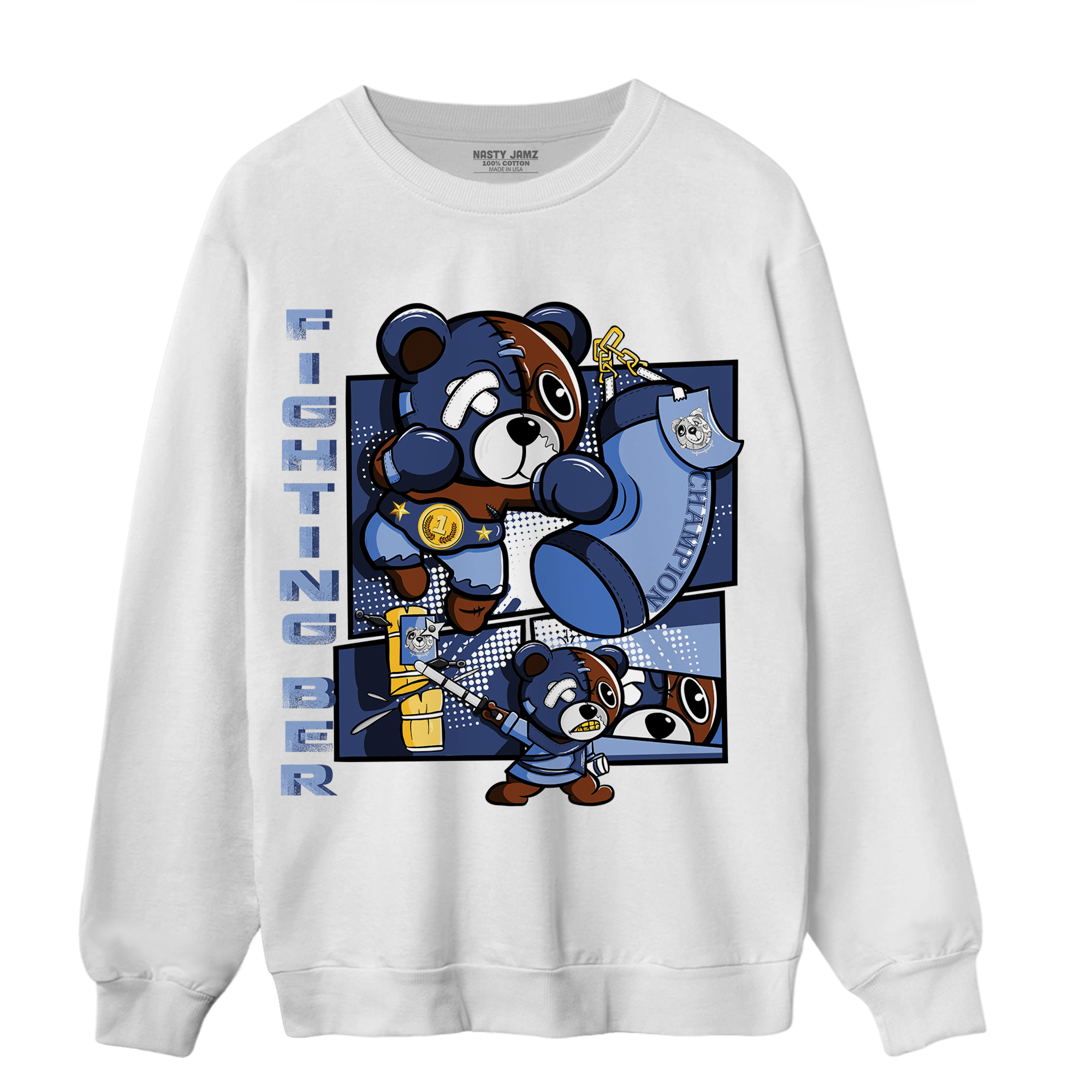 Midnight Navy 5s Sweatshirt Match BER Fighting Boxing - NastyJamz