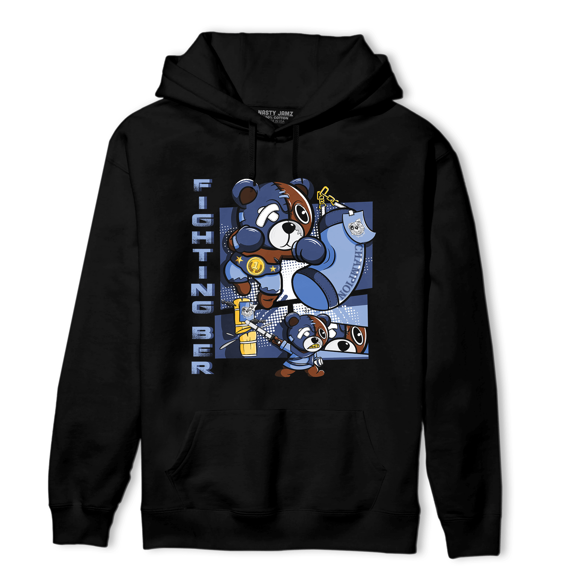 Midnight Navy 5s Hoodie Match BER Fighting Boxing - NastyJamz