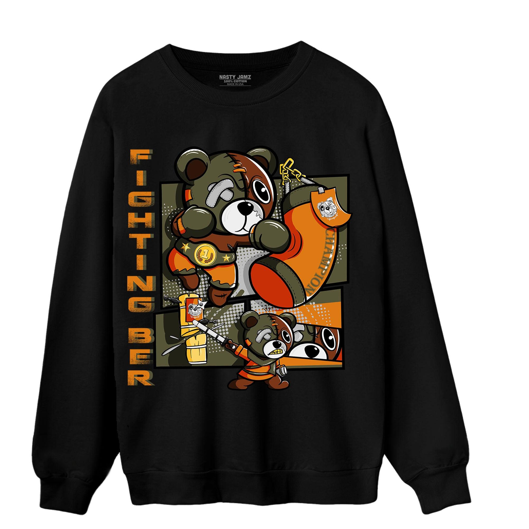 Olive 5s Sweatshirt Match BER Fighting Boxing - NastyJamz