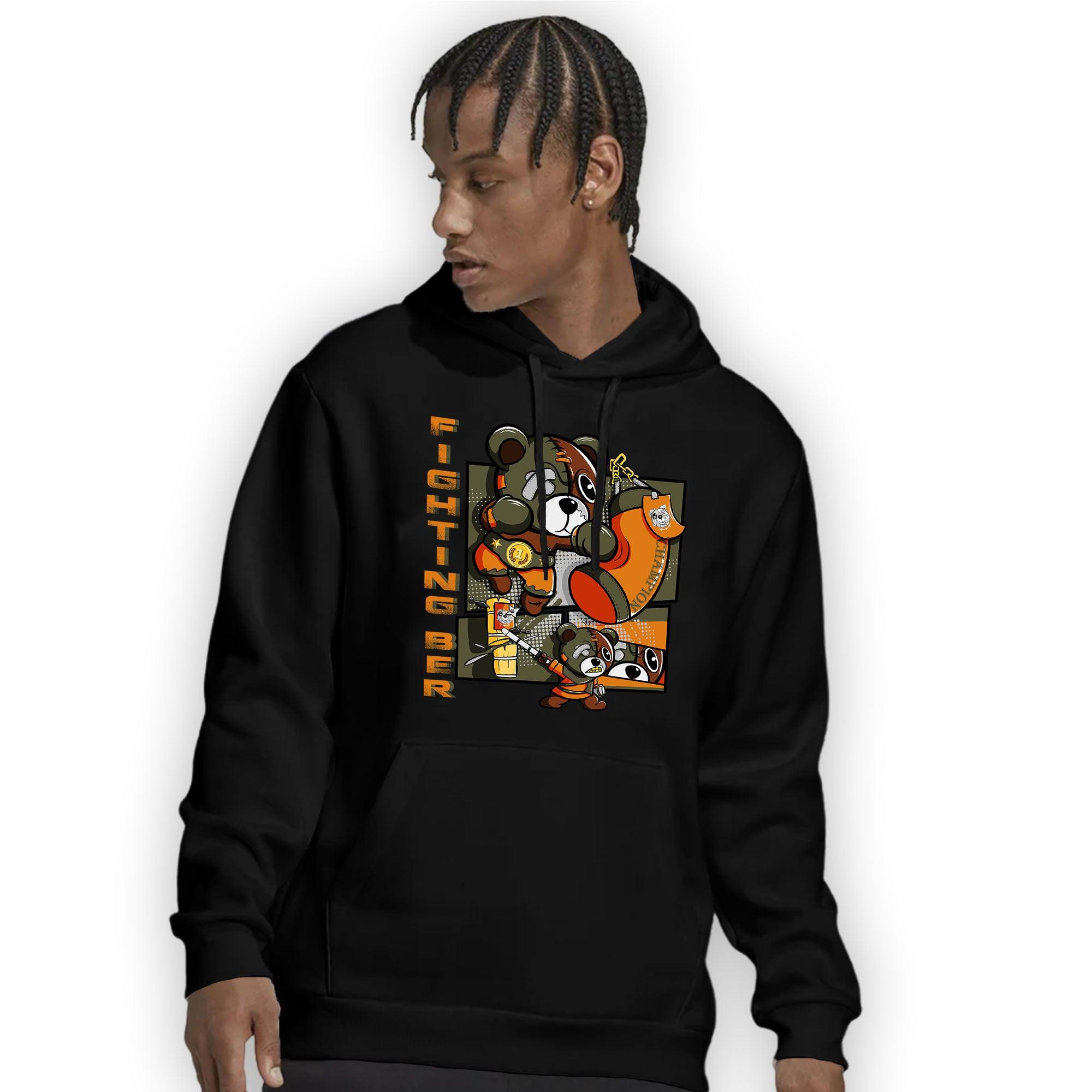 Olive 5s Hoodie Match BER Fighting Boxing - NastyJamz